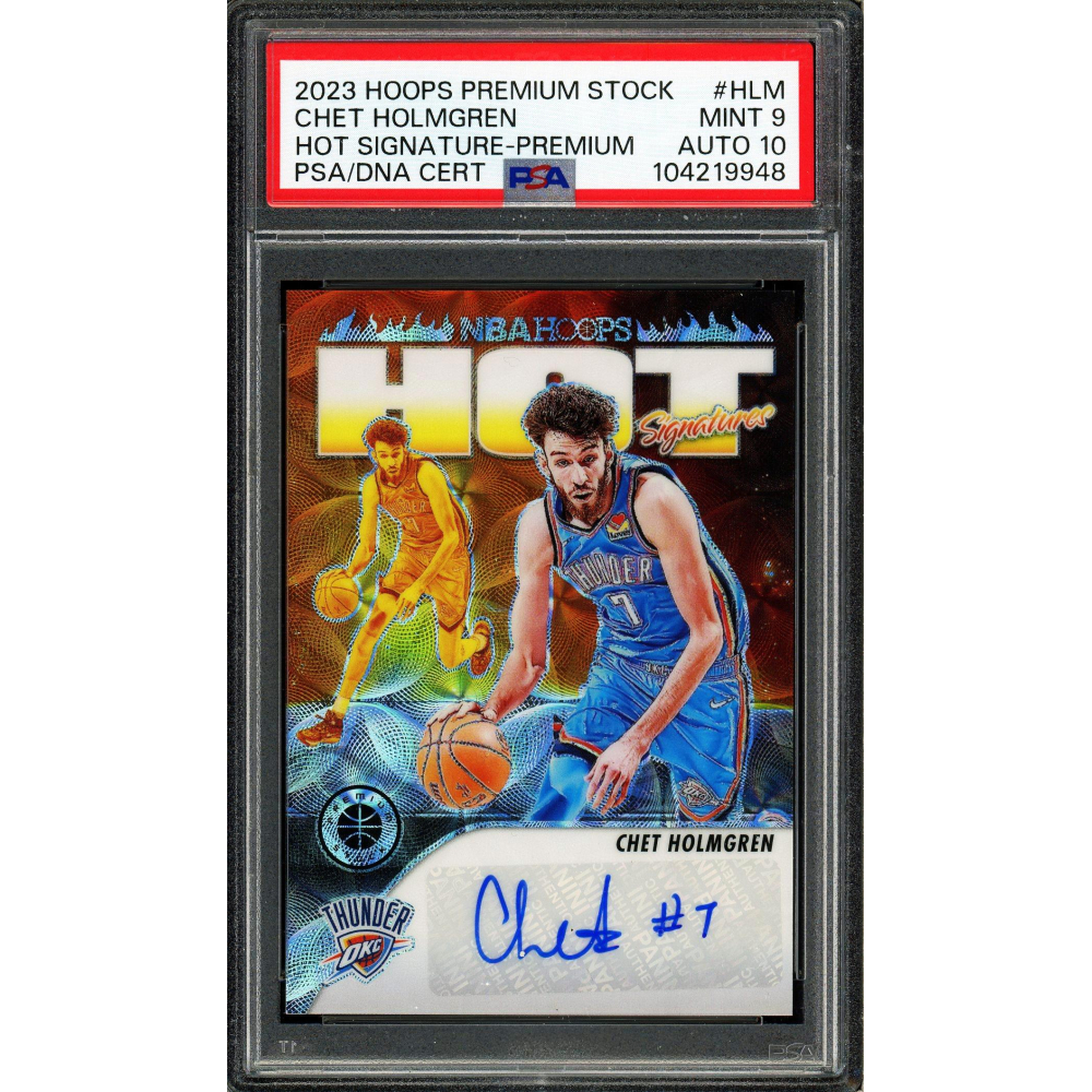 Chet Holmgren 2023 Panini Hoops Premium Stock Hot Signature