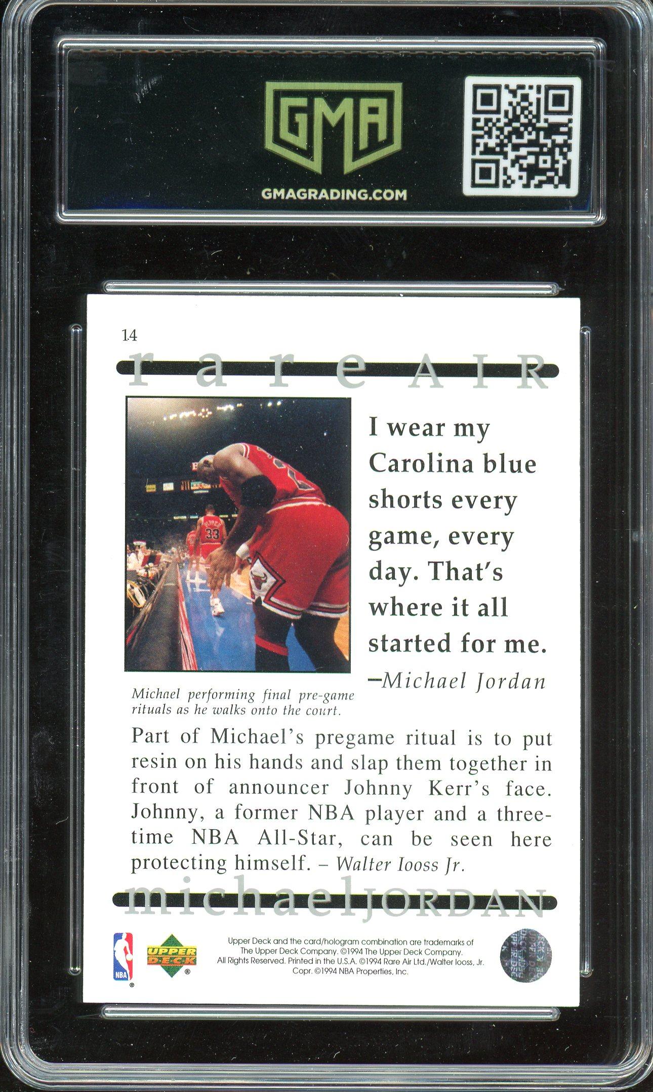 Michael Jordan 1994 Upper Deck Jordan Rare Air Card #14 Encapsulated |  Auction of Champions