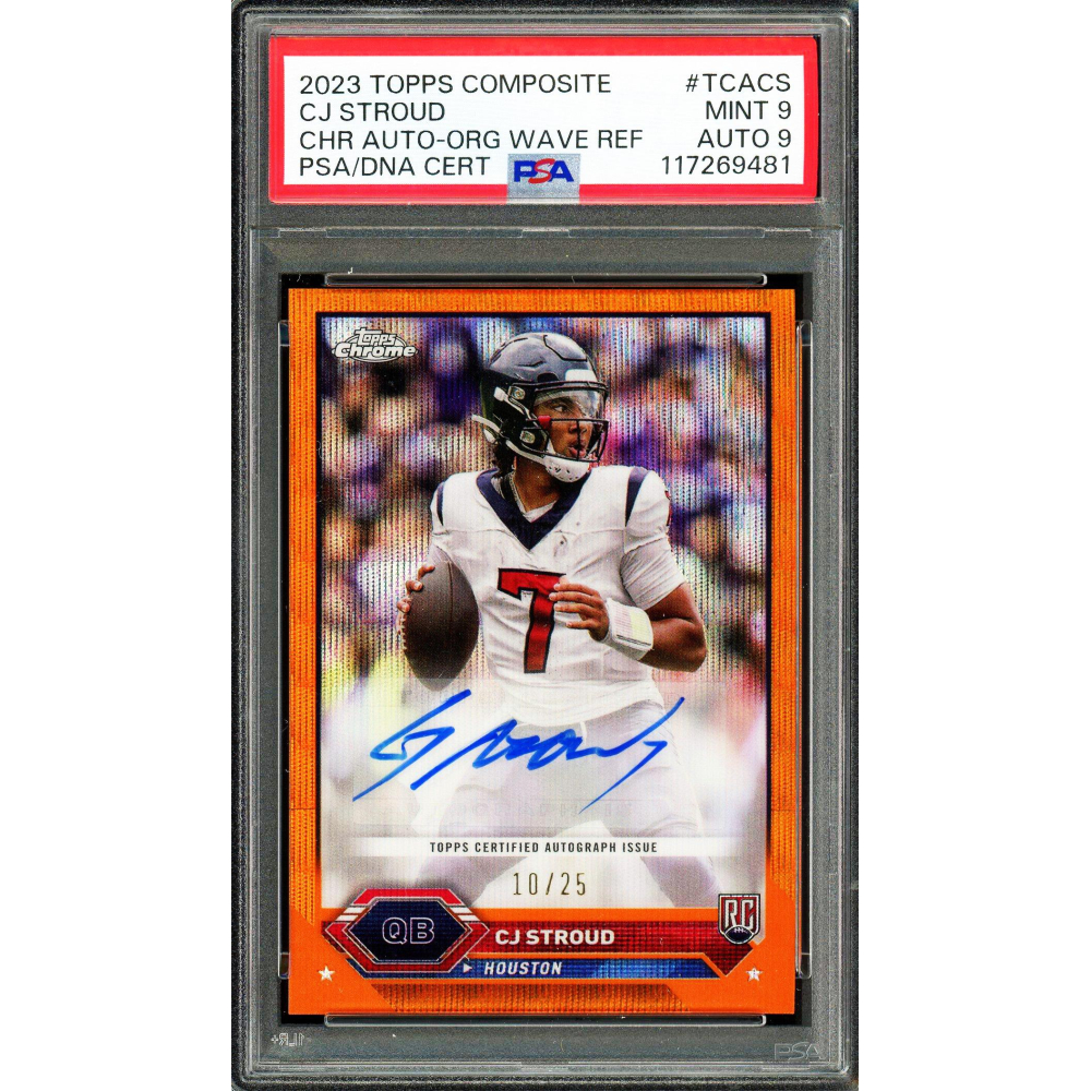 C.J. Stroud 2023 Topps Composite Chrome Orange Wave Refractor