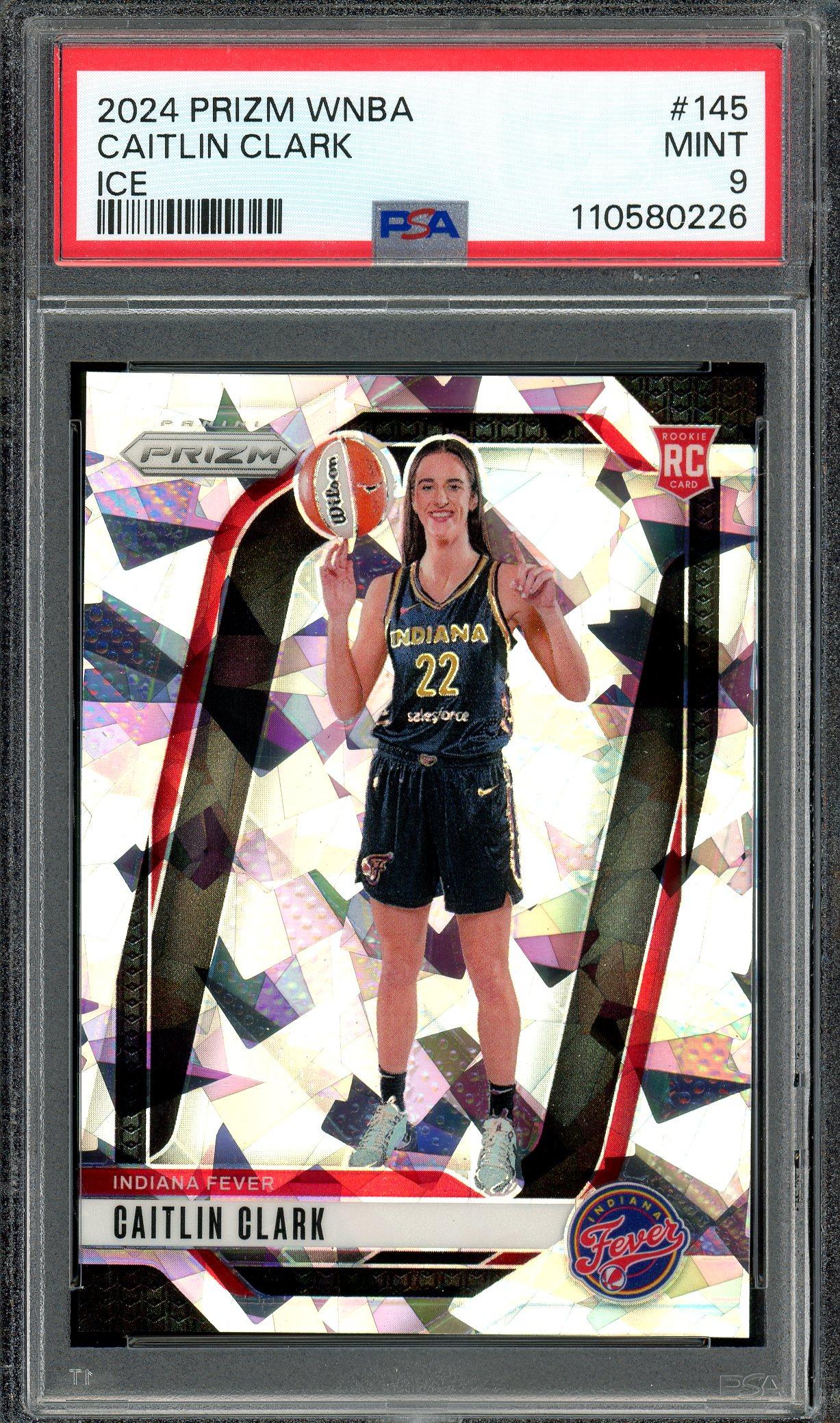 Caitlin Clark 2024 Panini Prizm Ice Rookie Card #145 PSA 9 | Auction of  Champions
