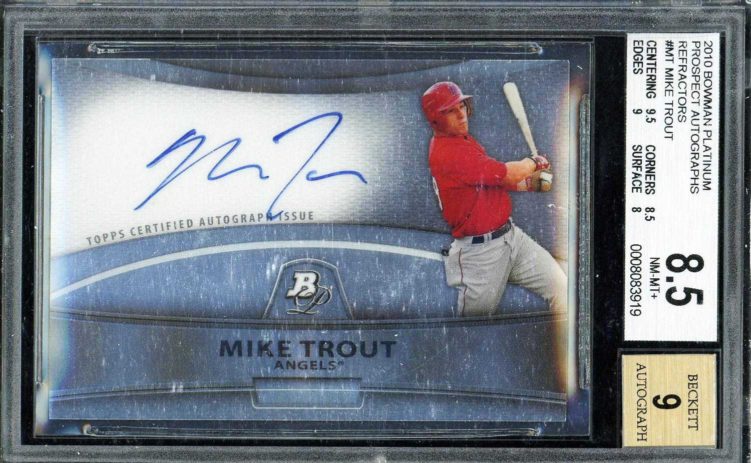mike trout graded rookie card Own A Piece Of Baseball History! 2010 Bowman Platinum Mike Trout Rookie Card  #PP5 – Graded BCCG 10 Mint Graded Rookie Card Trout