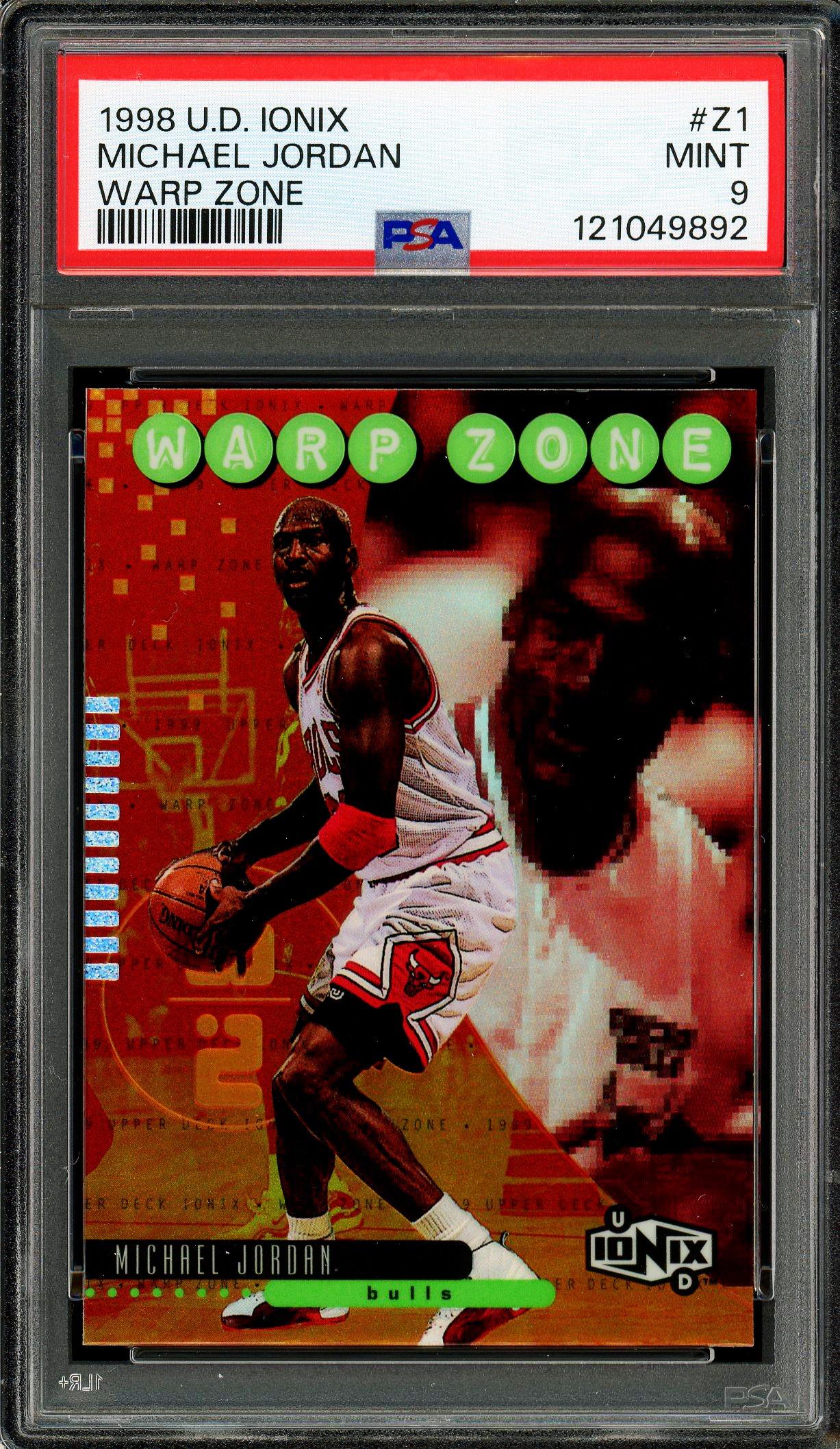 Michael Jordan 1998 UD Ionix Warp Zone Card PSA 9 | Auction of