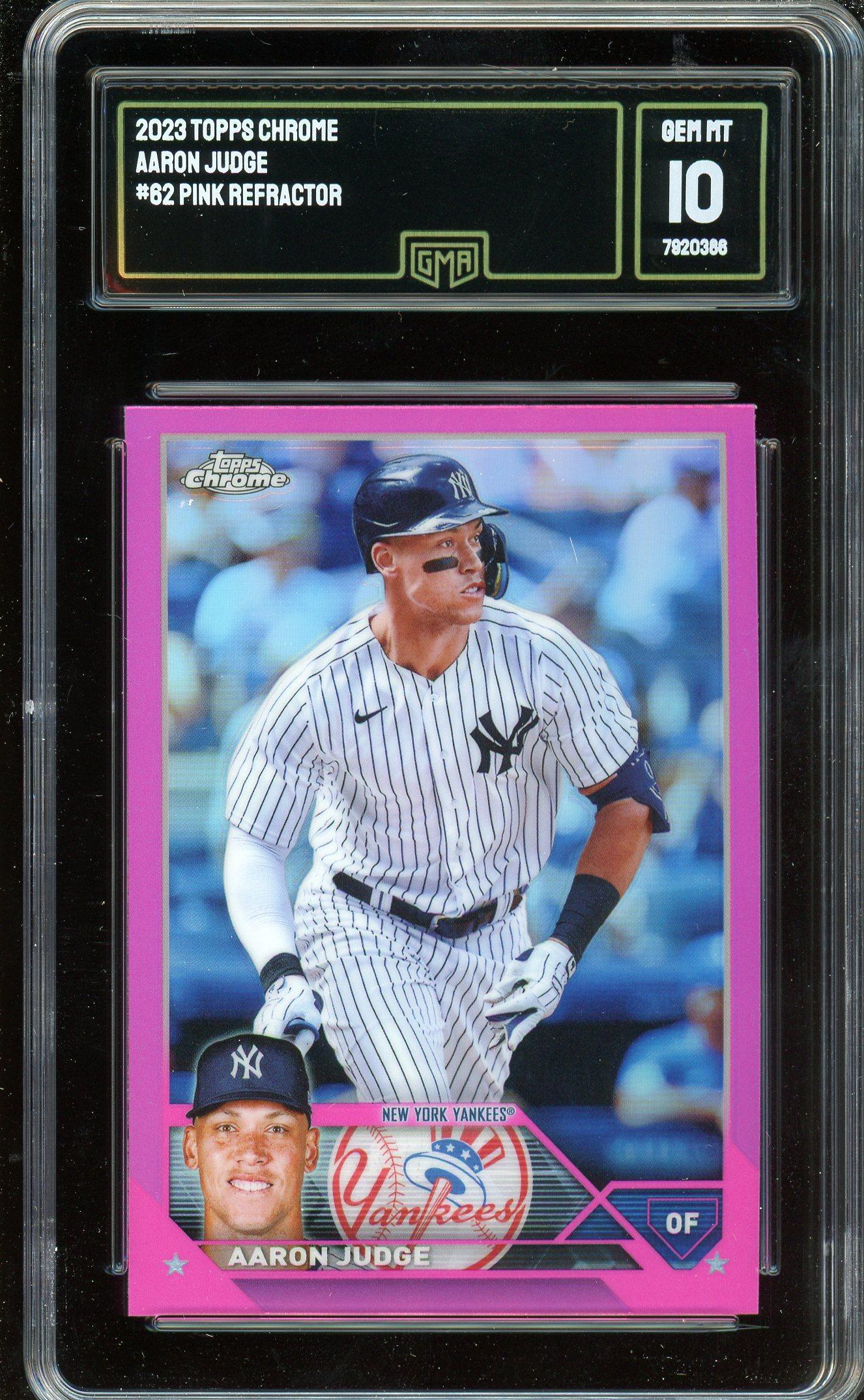 アーロン・ジャッジ　ユニフォーム入り　レリックカード　2023 TOPPS Aaron Judge 2023 Topps Chrome Pink Refractor Card #82 Encapsulated