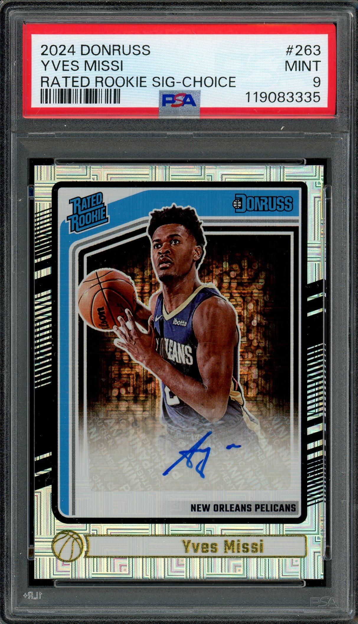 Yves Missi 2024 Donruss Signature Choice Rated Rookie Autograph