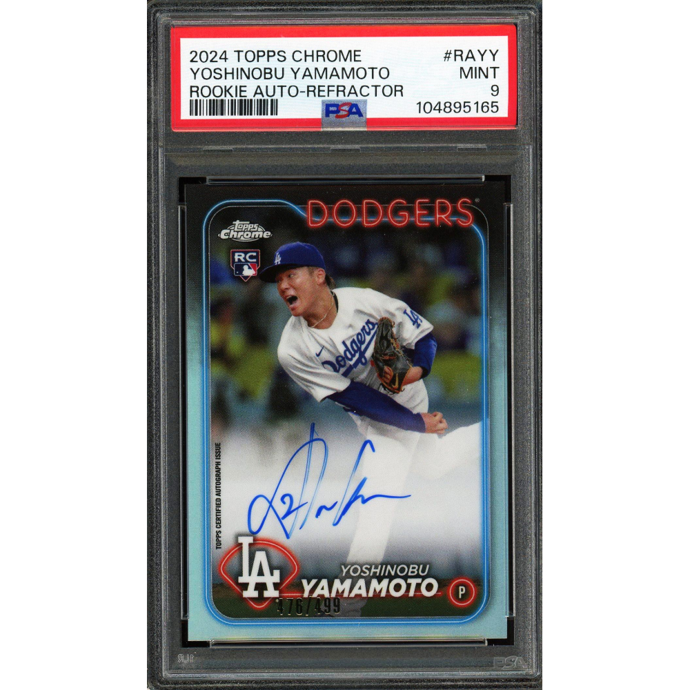 Yoshinobu Yamamoto 2024 Topps Chrome Refractor Rookie
