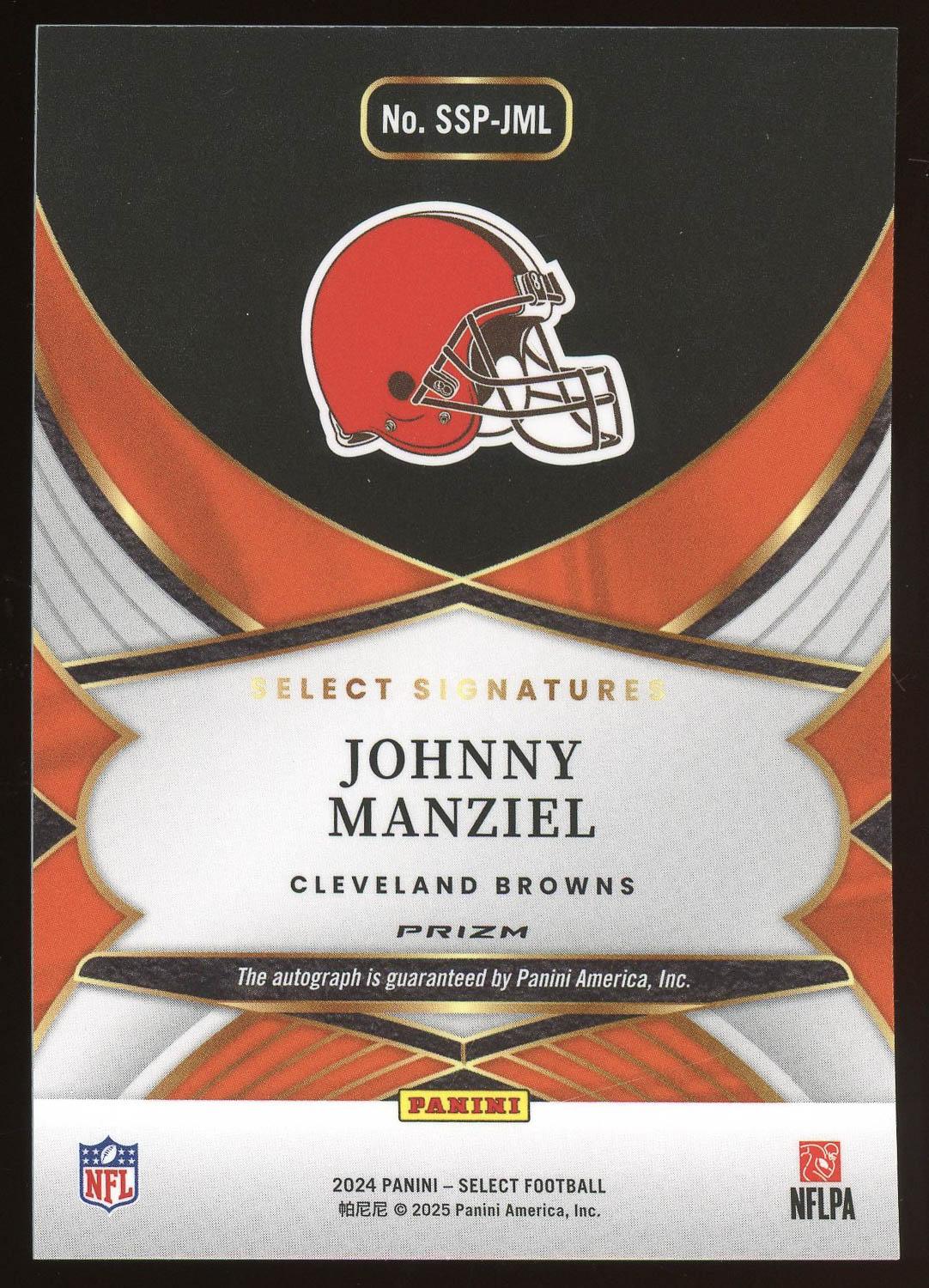 Johnny Manziel 2024 Panini Select Silver Autograph Card | Auction
