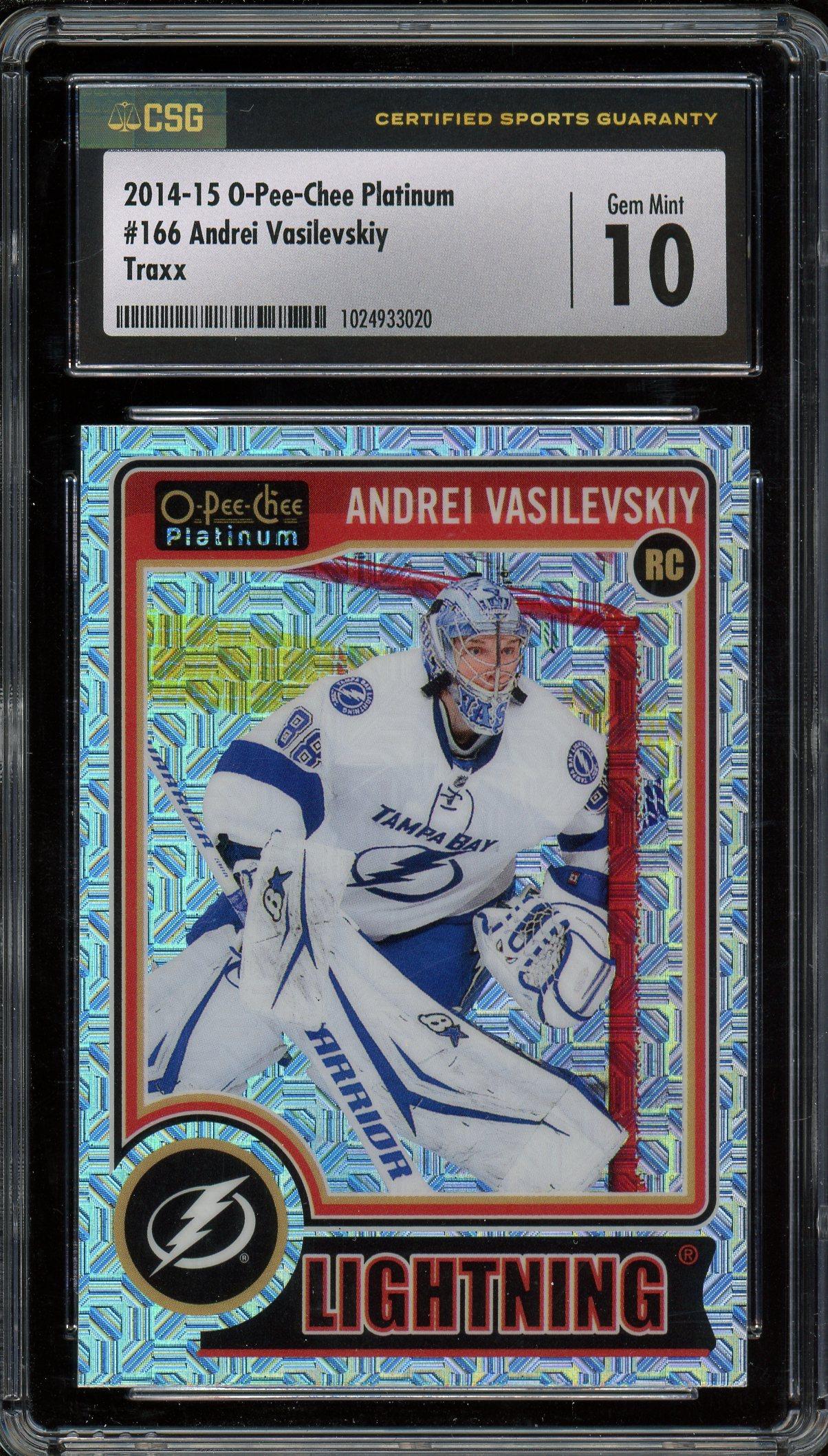 未開封10シリ ゴールドダイア 2017フローレス バムアデバヨ ルーキーカード Andrei Vasilevskiy 2014 O Pee Chee Platinum Traxx Card CSG Gem