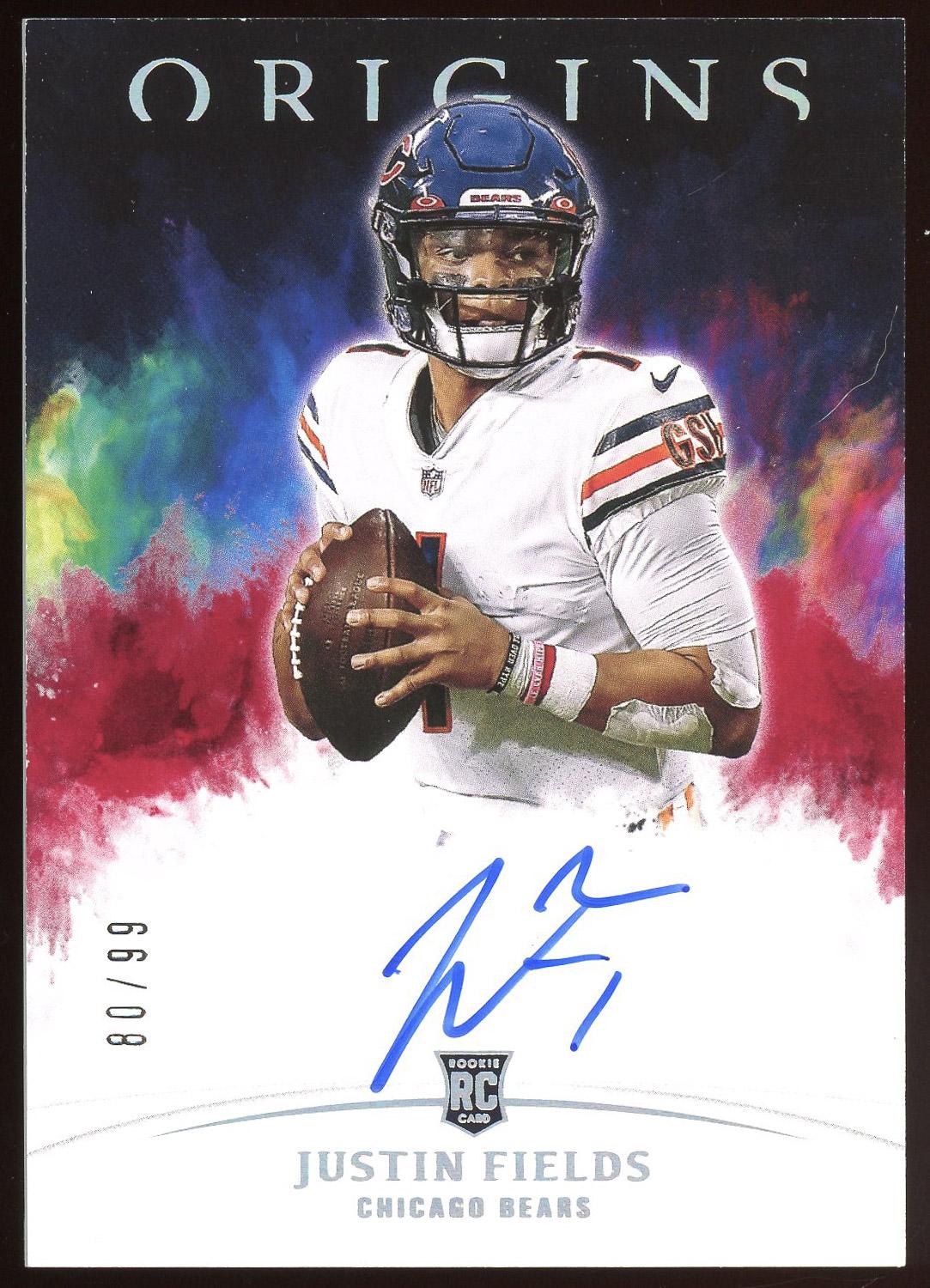 Justin Fields 2021 Panini Origins Autograph Rookie Card 80/99