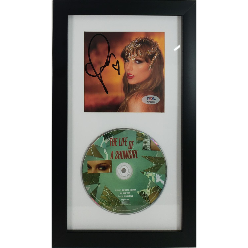 Taylor Swift Signed 'The Life Of A Showgirl' CD Insert in an 8x13