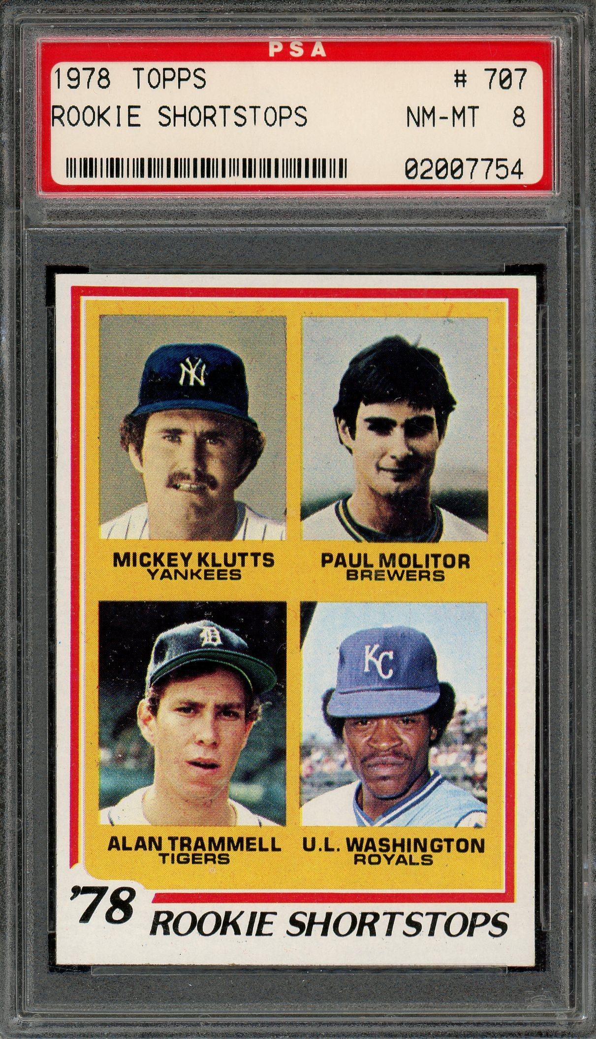 Paul Molitor & Alan Trammell 1978 Topps Rookie Shortstops Card