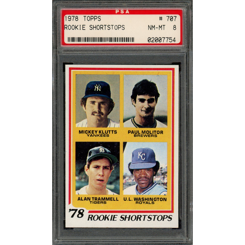 その他 1978 Topps Rookie Shortstops PSA8 Paul Molitor & Alan Trammell 1978 Topps Rookie Shortstops Card