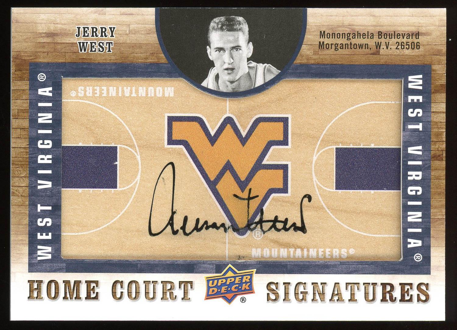 Jerry West 2011 Upper Deck Home Court Signatures Autograph Card