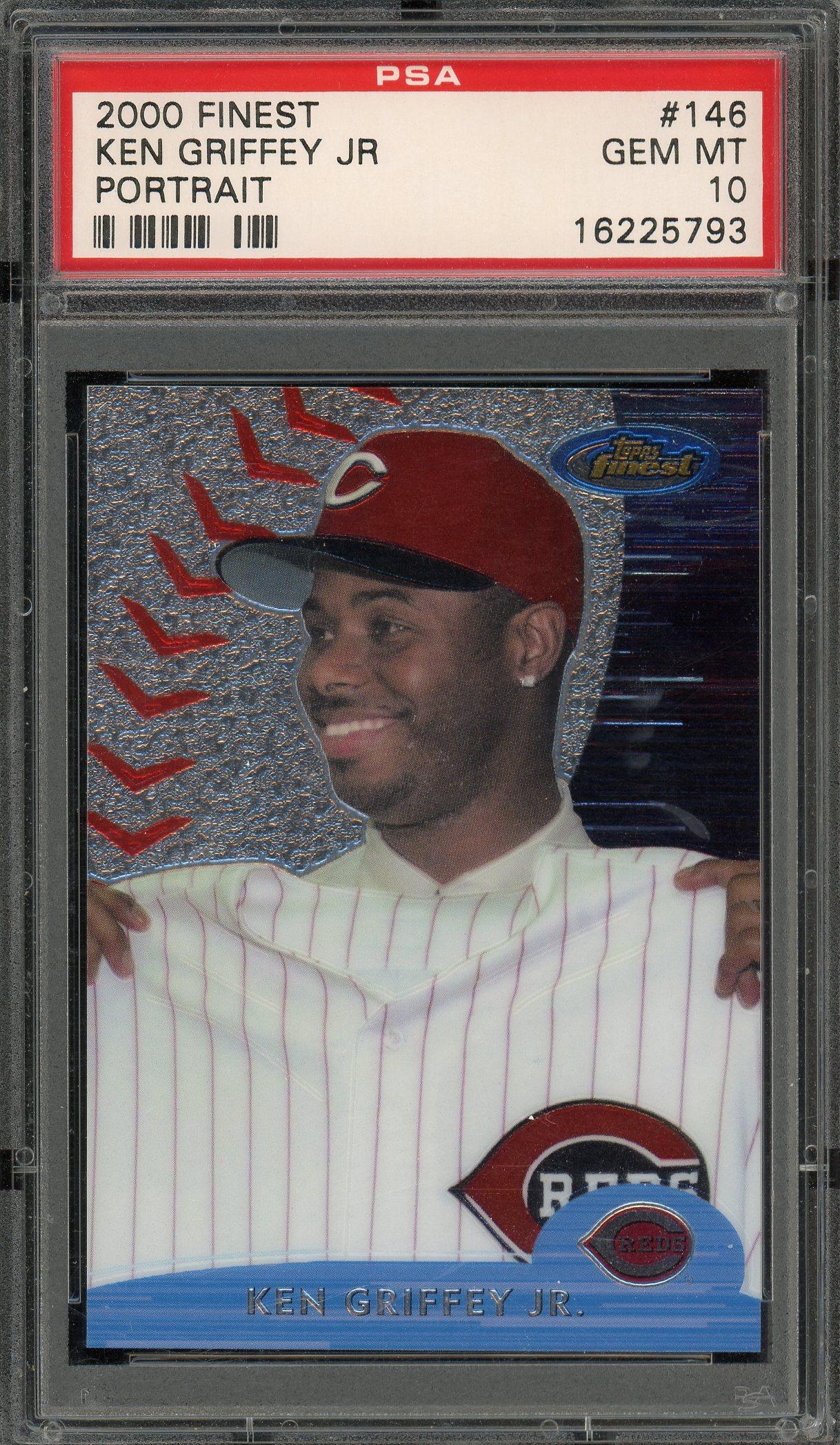 Ken Griffey Jr. 2000 Topps Finest Portrait Card #146 PSA Gem Mint 10 POP 25! | Auction of Champions Ken Griffey Jr. 2000 Topps Finest Portrait Card #146 PSA Gem Mint 10 POP 25! | Auction of Champions