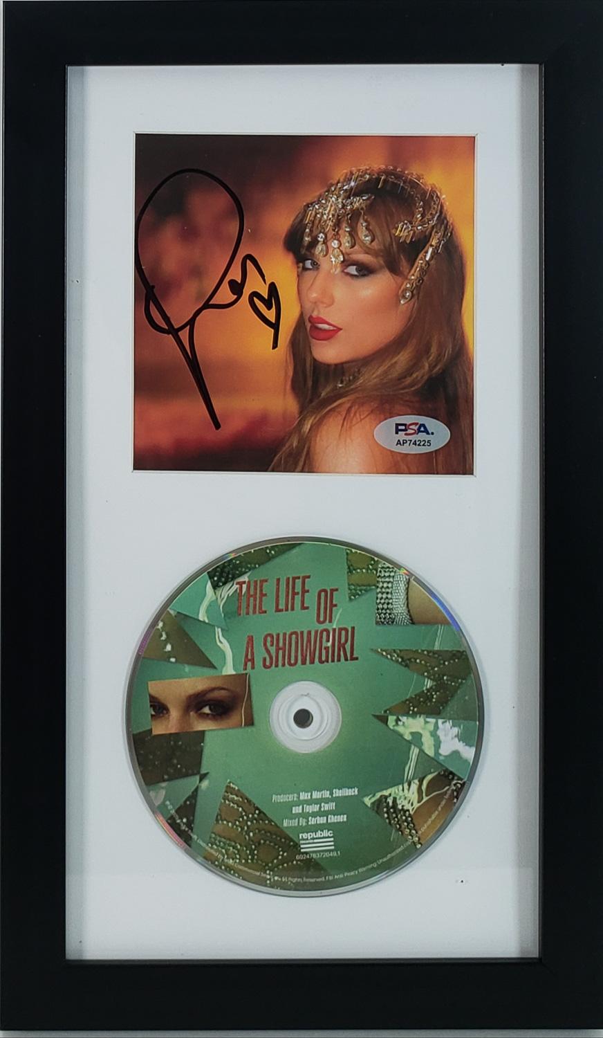 Taylor Swift Signed 'The Life Of A Showgirl' CD Insert in an 8x13