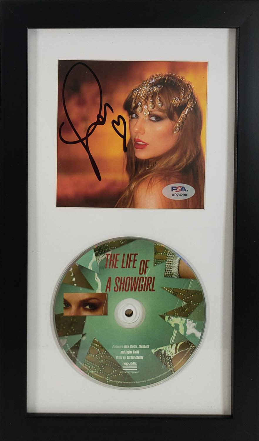 Taylor Swift Signed 'The Life Of A Showgirl' CD Insert in an 8x13
