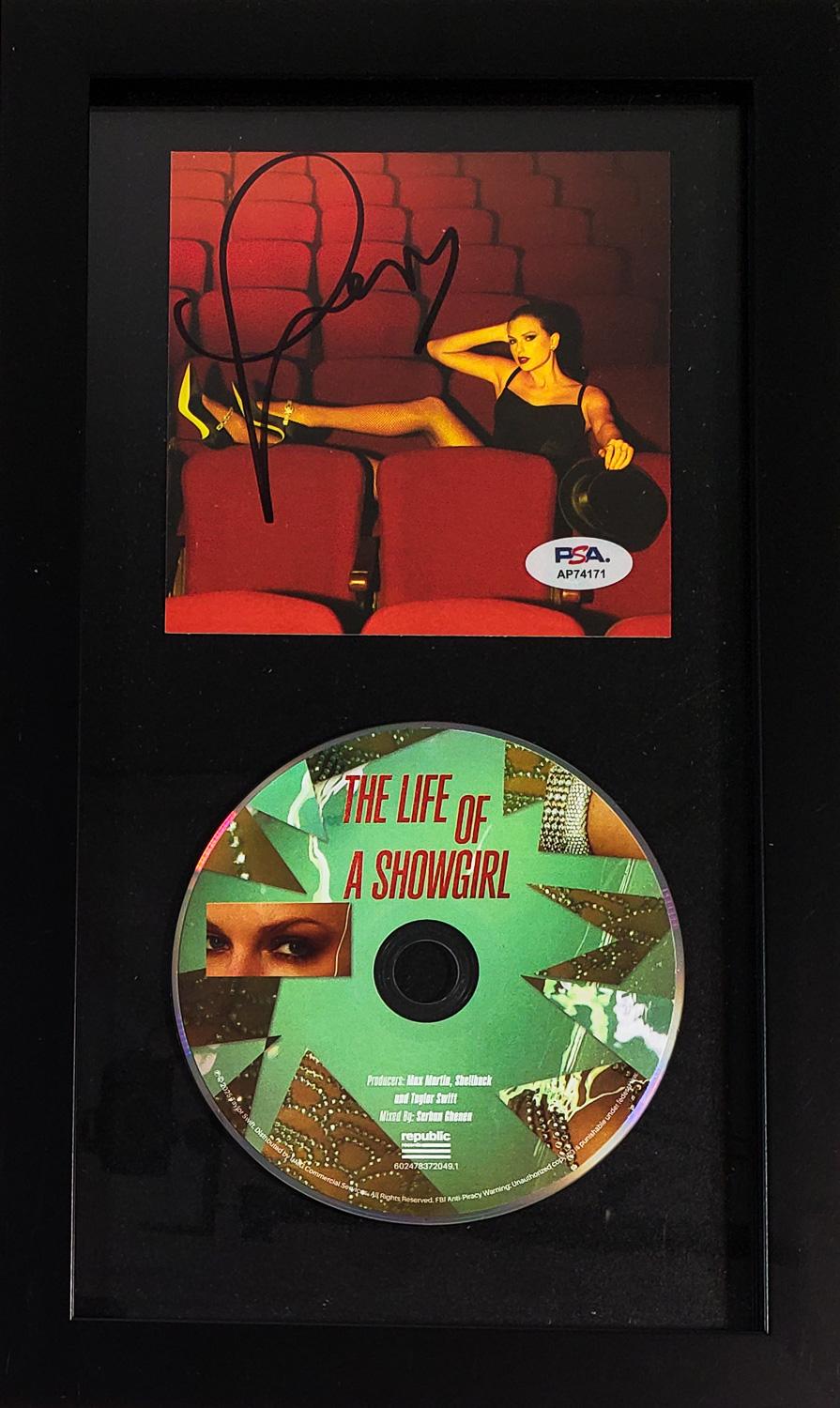 Taylor Swift Signed 'The Life Of A Showgirl' CD Insert in an 8x13