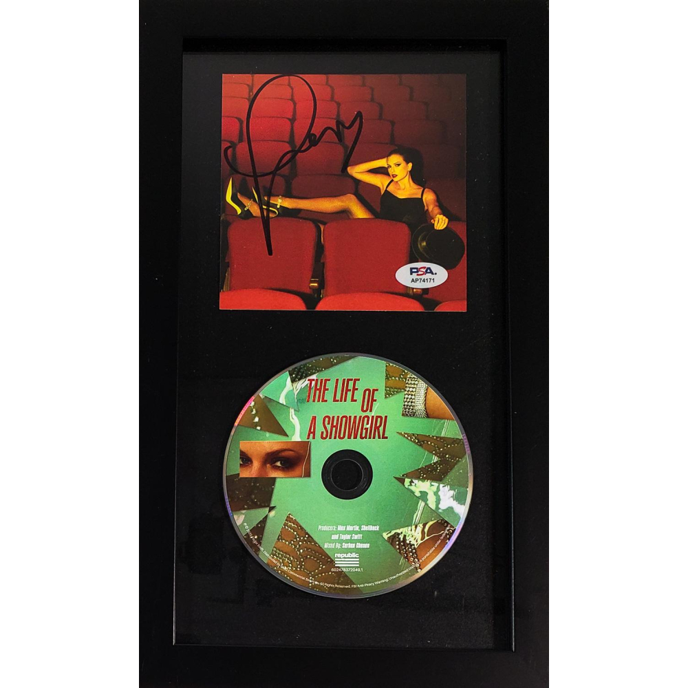Taylor Swift Signed 'The Life Of A Showgirl' CD Insert in an 8x13