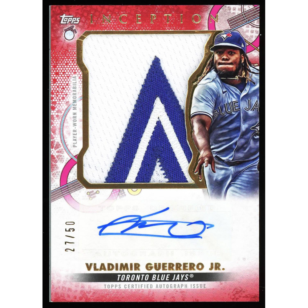 Vladimir Guerrero Jr. 2022 Topps Inception Red Autograph Card 27