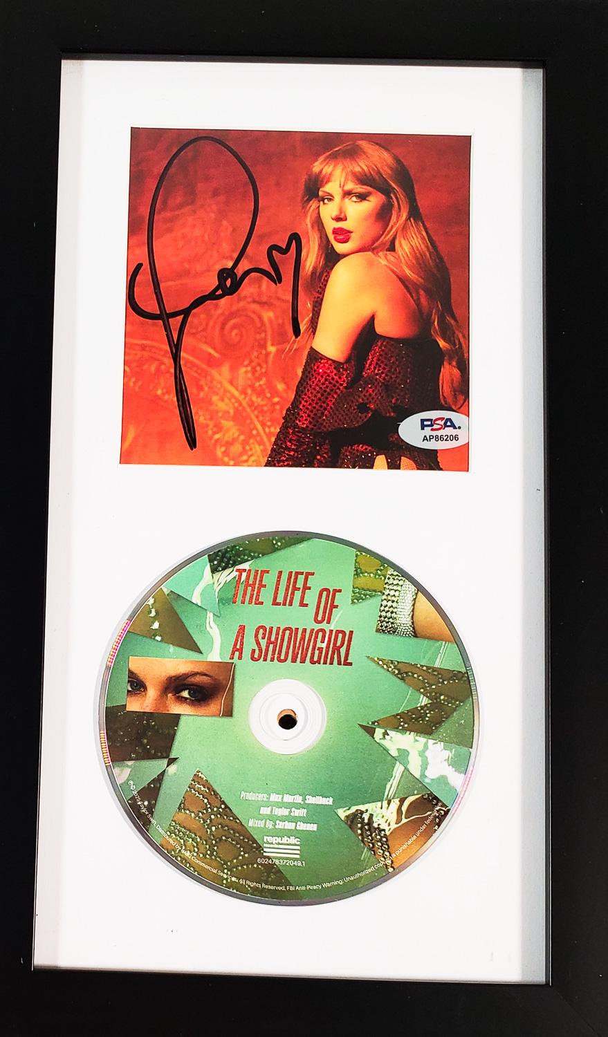Taylor Swift Signed 'The Life Of A Showgirl' CD Insert in an 8x13