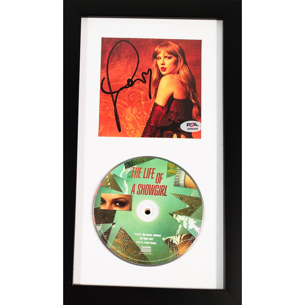 Taylor Swift Signed 'The Life Of A Showgirl' CD Insert in an 8x13