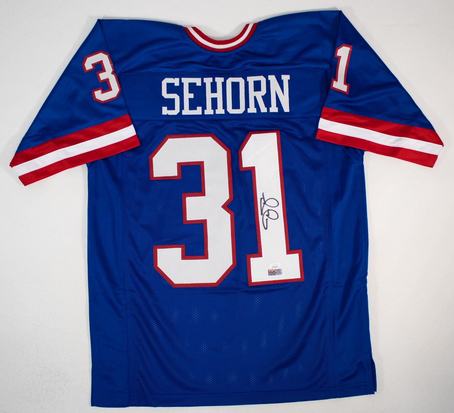 Jason Sehorn Signed New York Giants Custom Jersey (JSA Witness COA