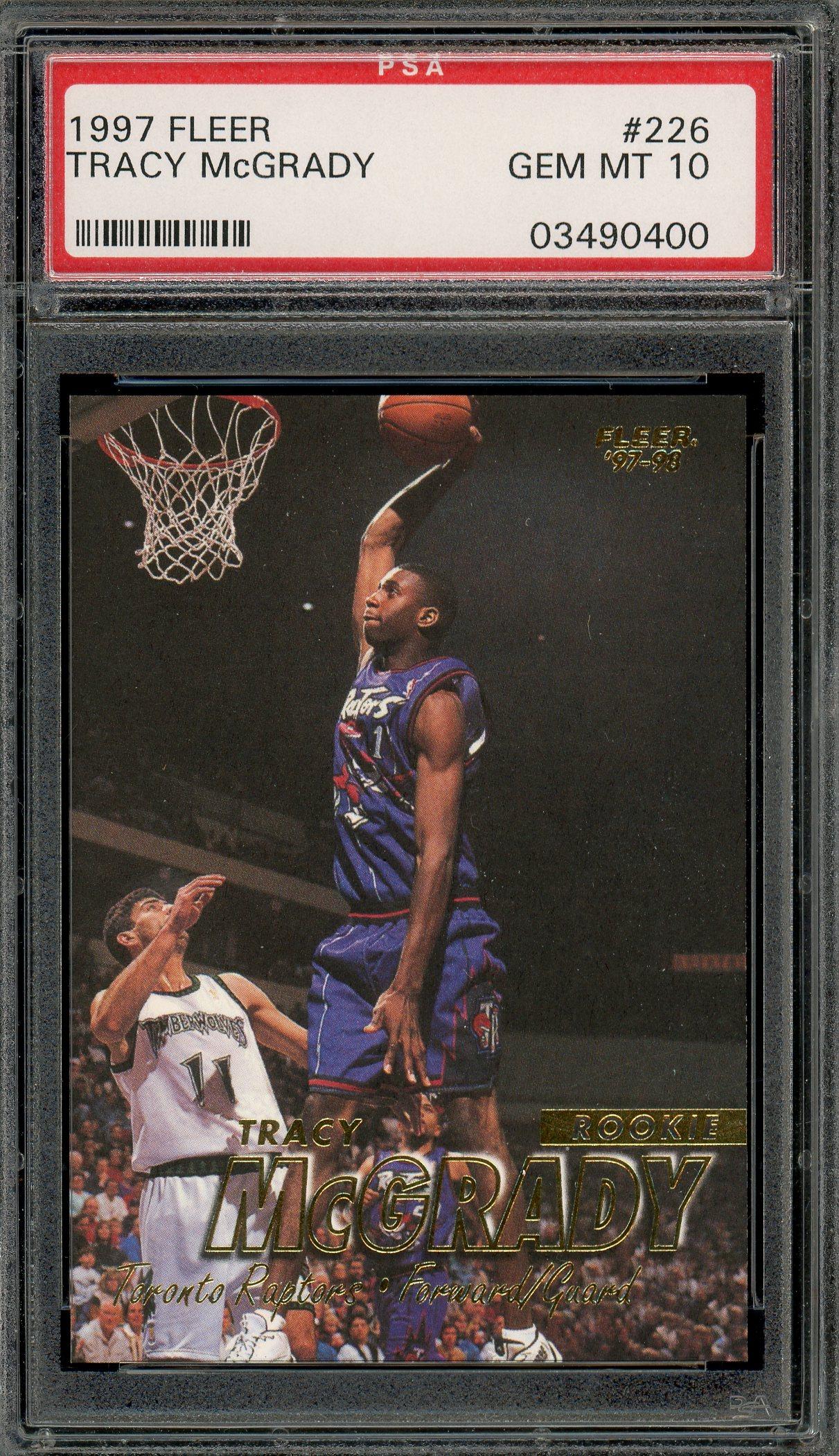 Tracy McGrady 1997 Fleer Rookie Card #226 PSA Gem Mint 10