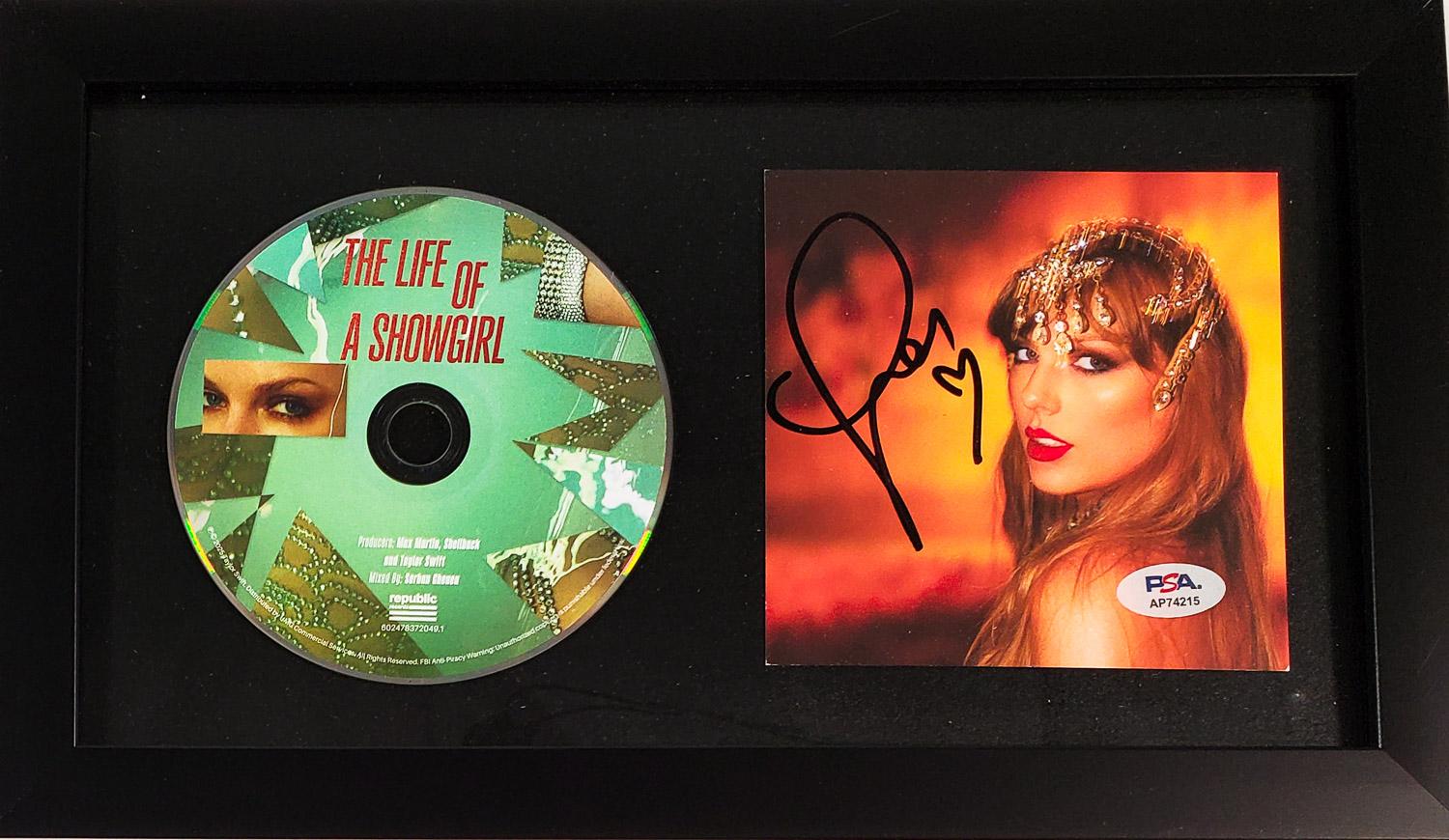 Taylor Swift Signed 'The Life Of A Showgirl' CD Insert in an 8x13