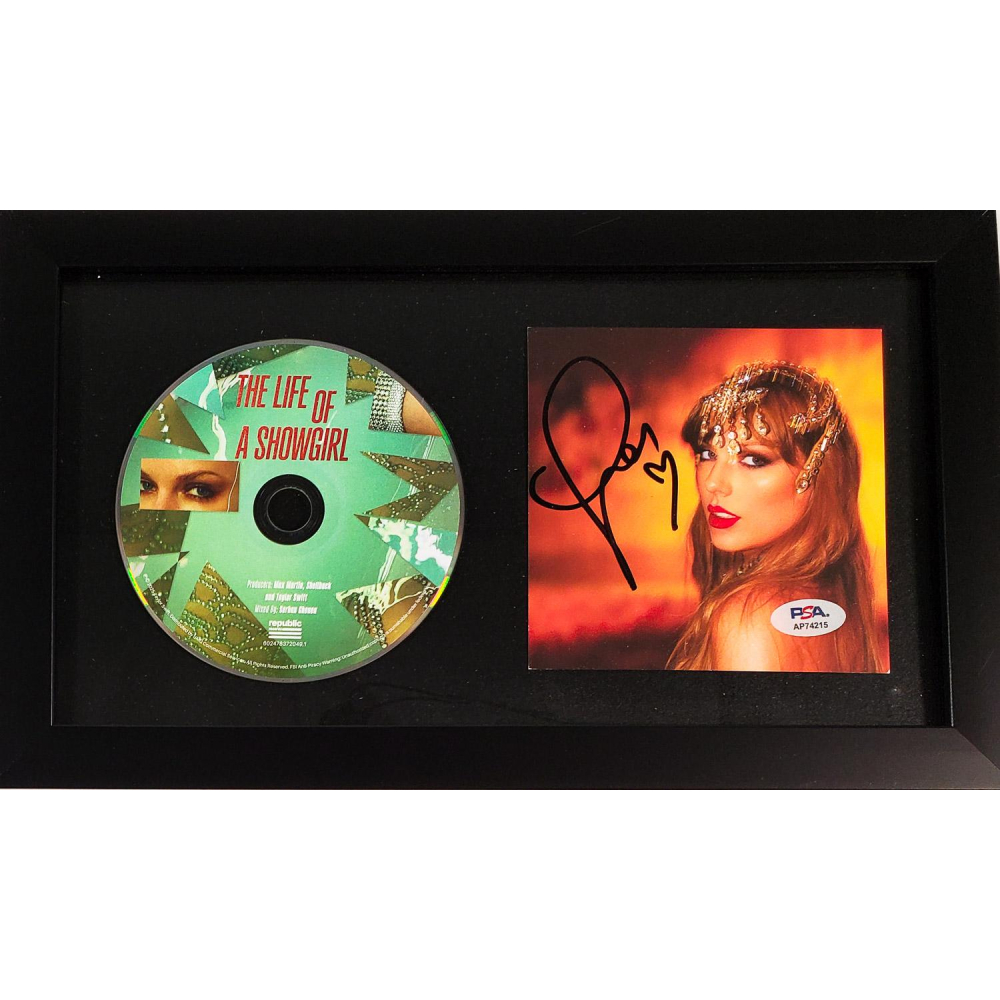 Taylor Swift Signed 'The Life Of A Showgirl' CD Insert in an 8x13