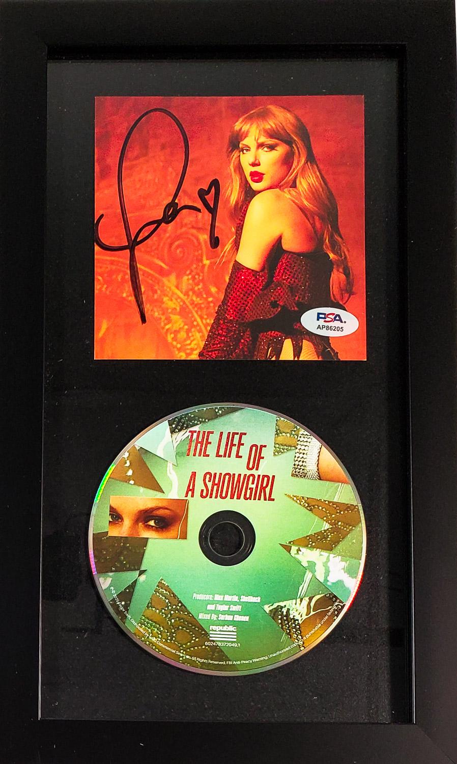 Taylor Swift Signed 'The Life Of A Showgirl' CD Insert in an 8x13
