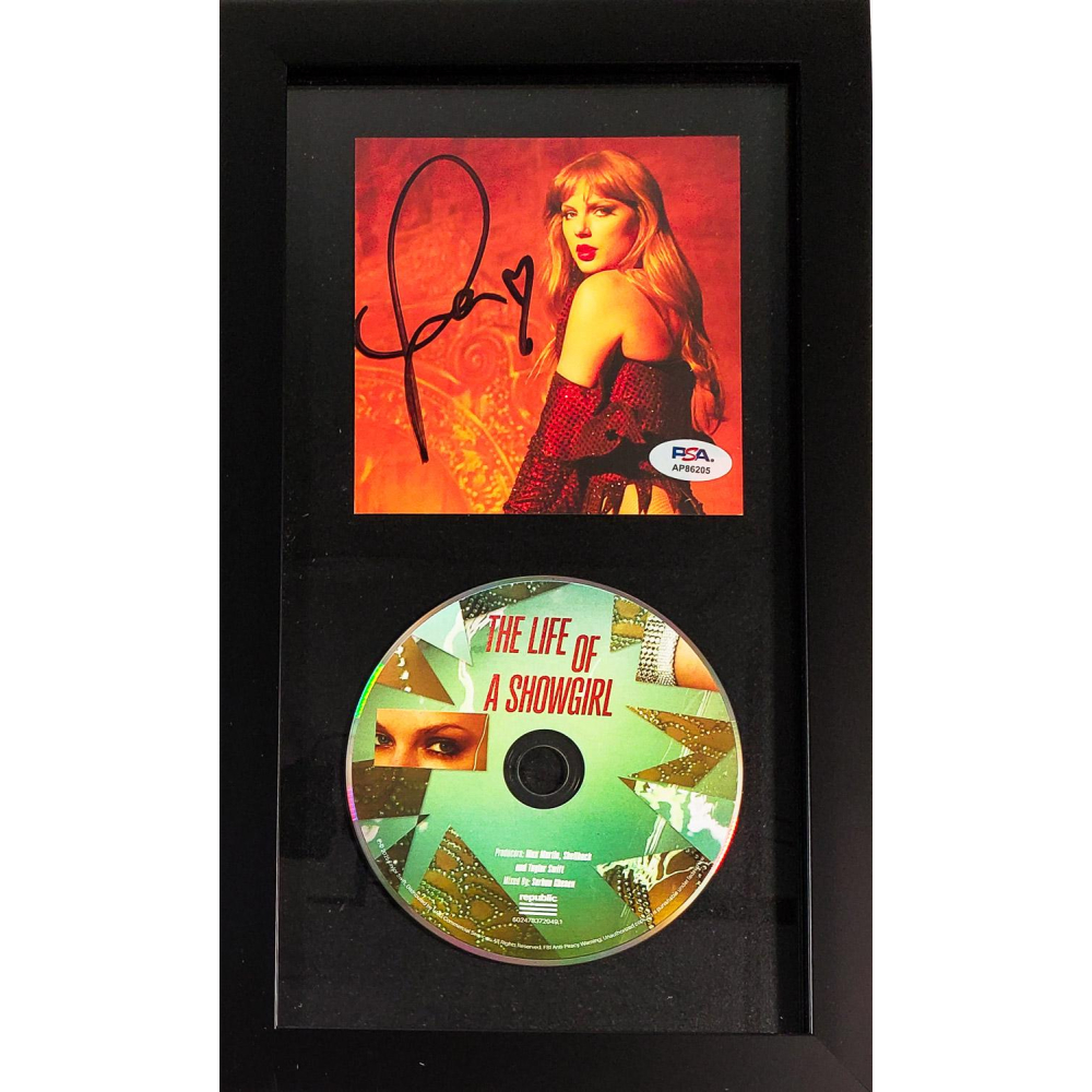 Taylor Swift Signed 'The Life Of A Showgirl' CD Insert in an 8x13
