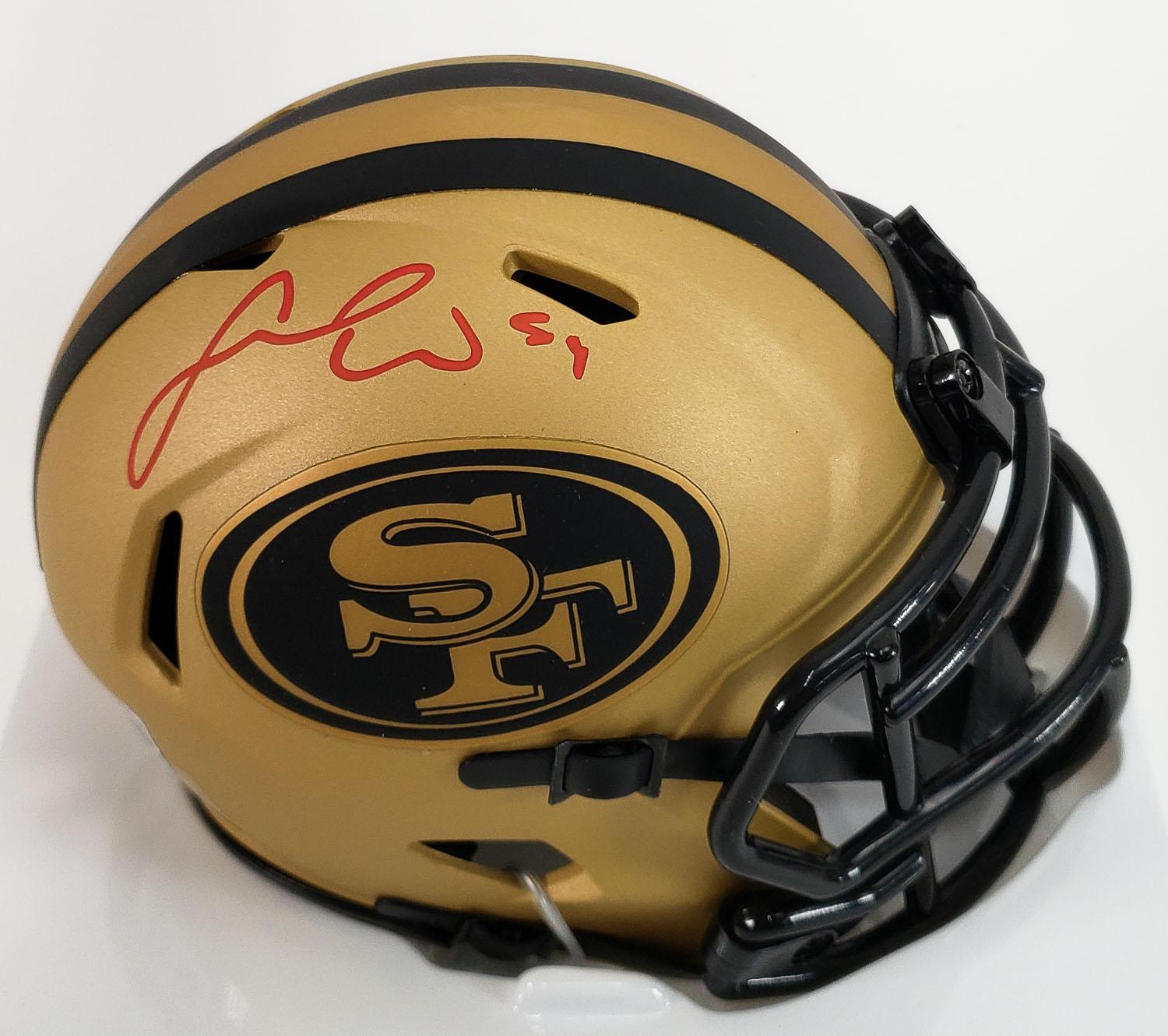 Fred Warner Signed San Francisco 49ers Rave Alternate Speed Mini