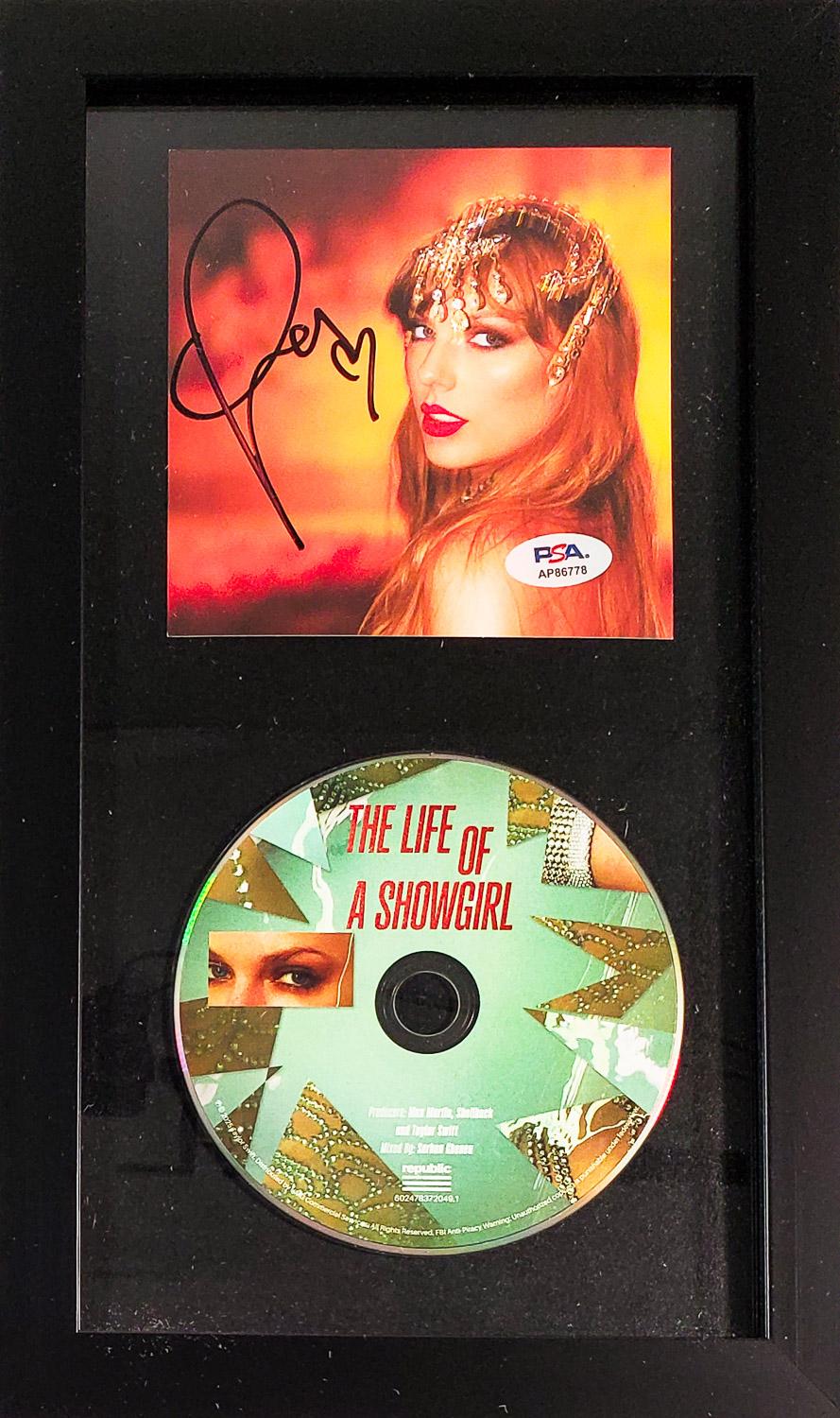 Taylor Swift Signed 'The Life Of A Showgirl' CD Insert in an 8x13