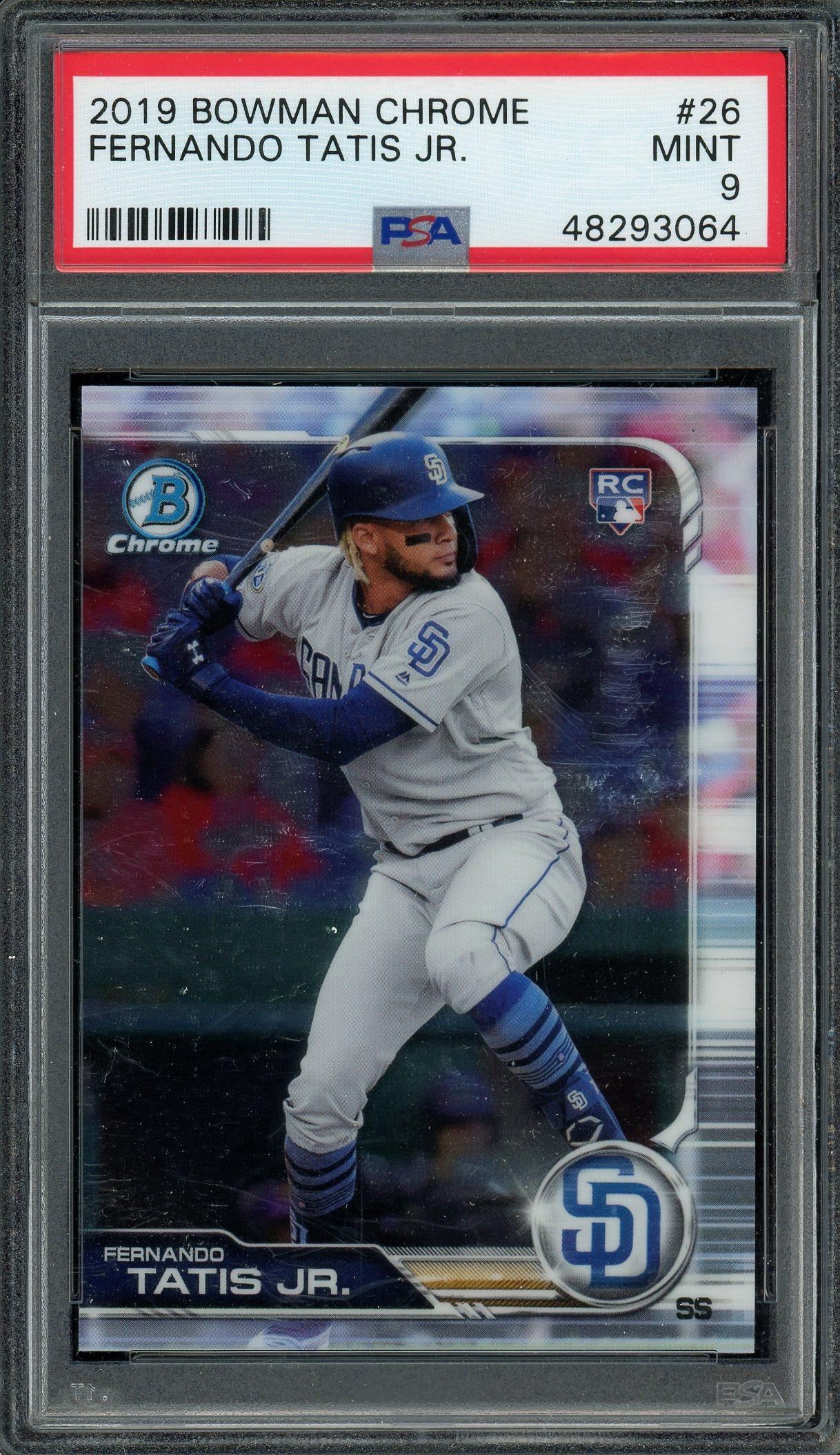 Fernando Tatis Jr. 2019 Bowman Chrome Rookie Card #26 PSA 9