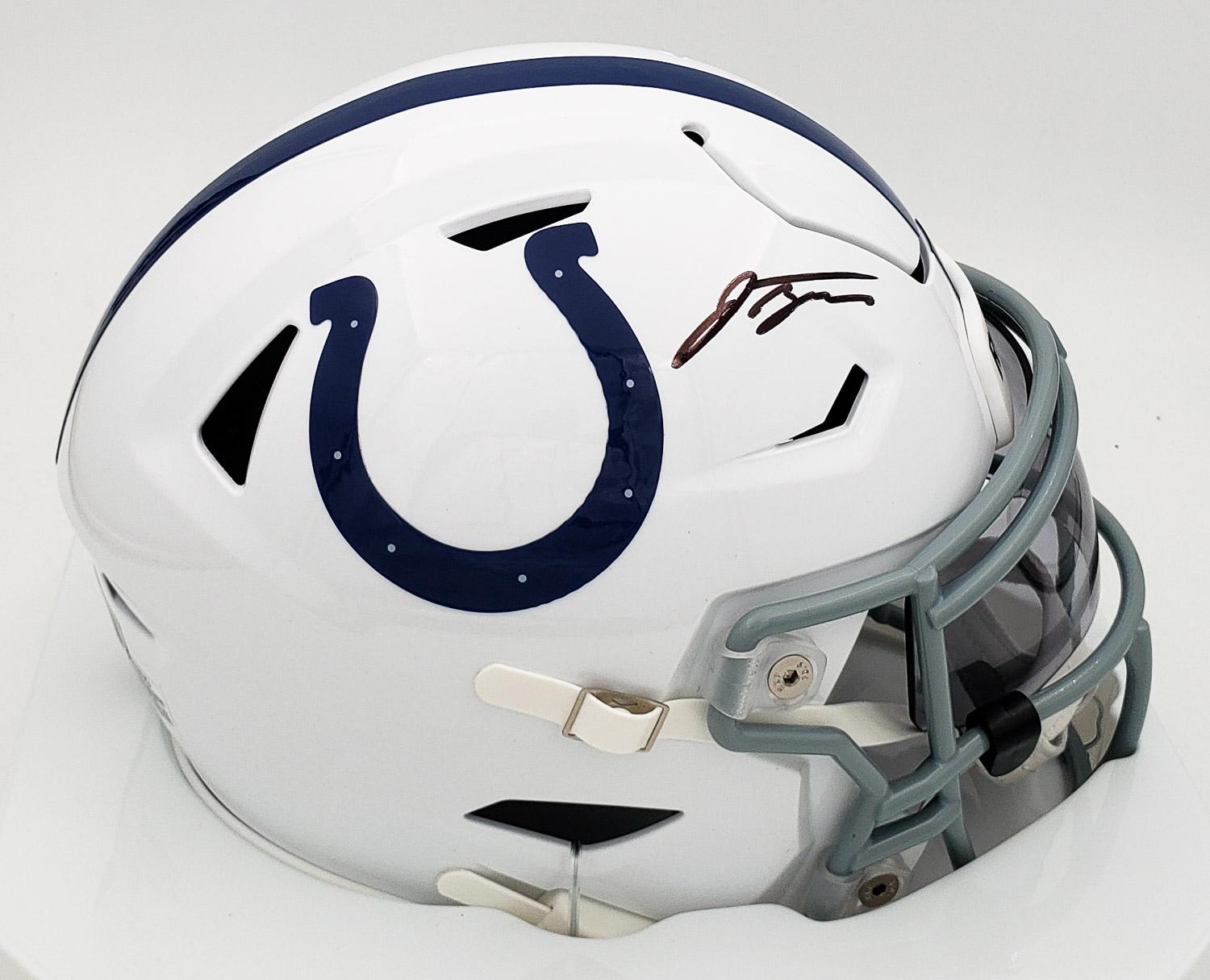 colts speedflex helmets Jonathan Taylor Autographed Indianapolis Black 2023 Alternate Sp – Game Day Legends True On Indianapolis Colts Revolution Football Helmet