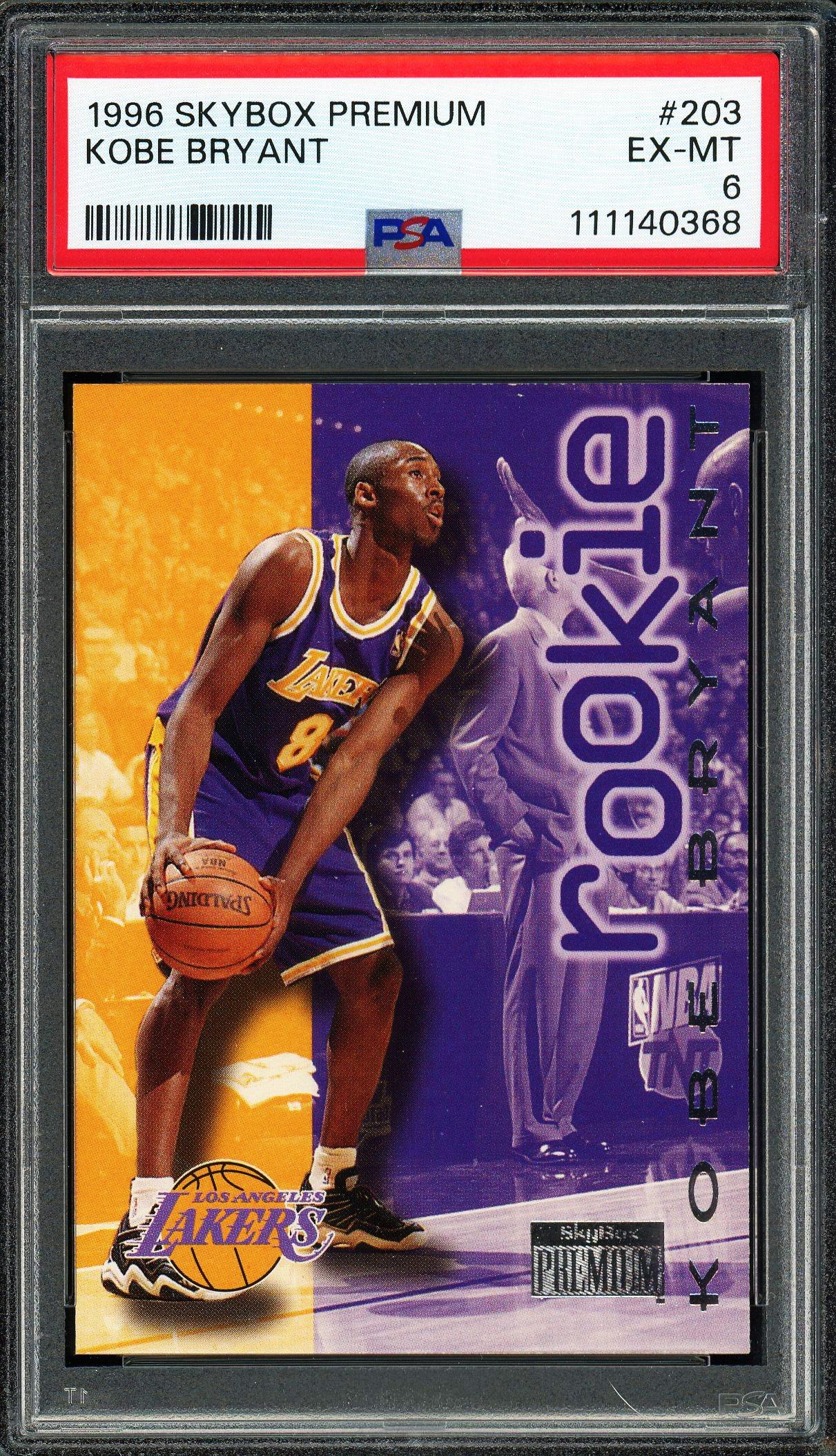 Kobe Bryant 1996 Skybox Premium Rookie Card #203 PSA 6 | Auction