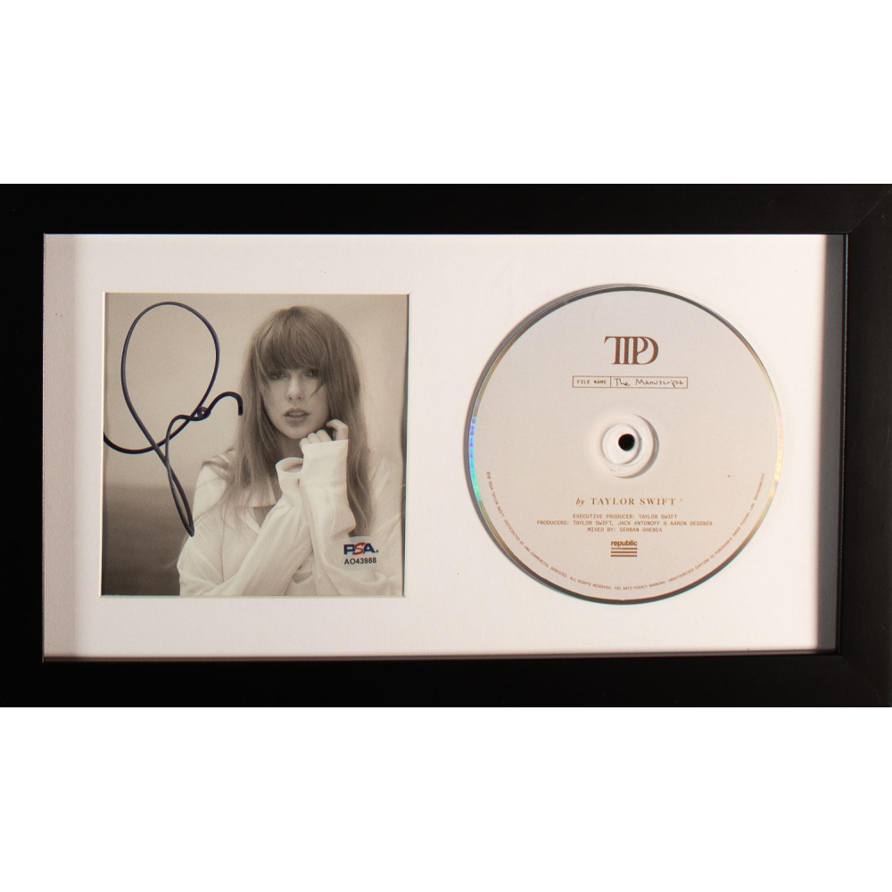 Taylor Swift Signed 'The Tortured Poets Department' CD Insert in a