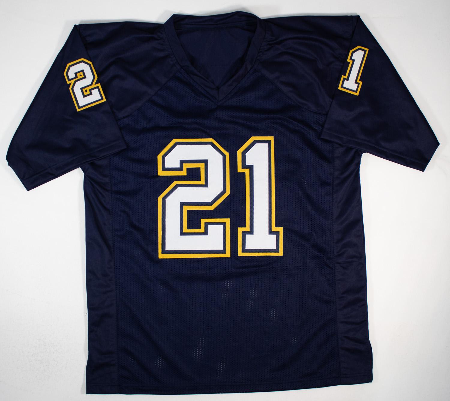 Chargers #23JAMMER直筆サイン入り実使用ユニフォーム 44 2002-04 San Diego Chargers Tomlinson #21 Reebok On Field Home