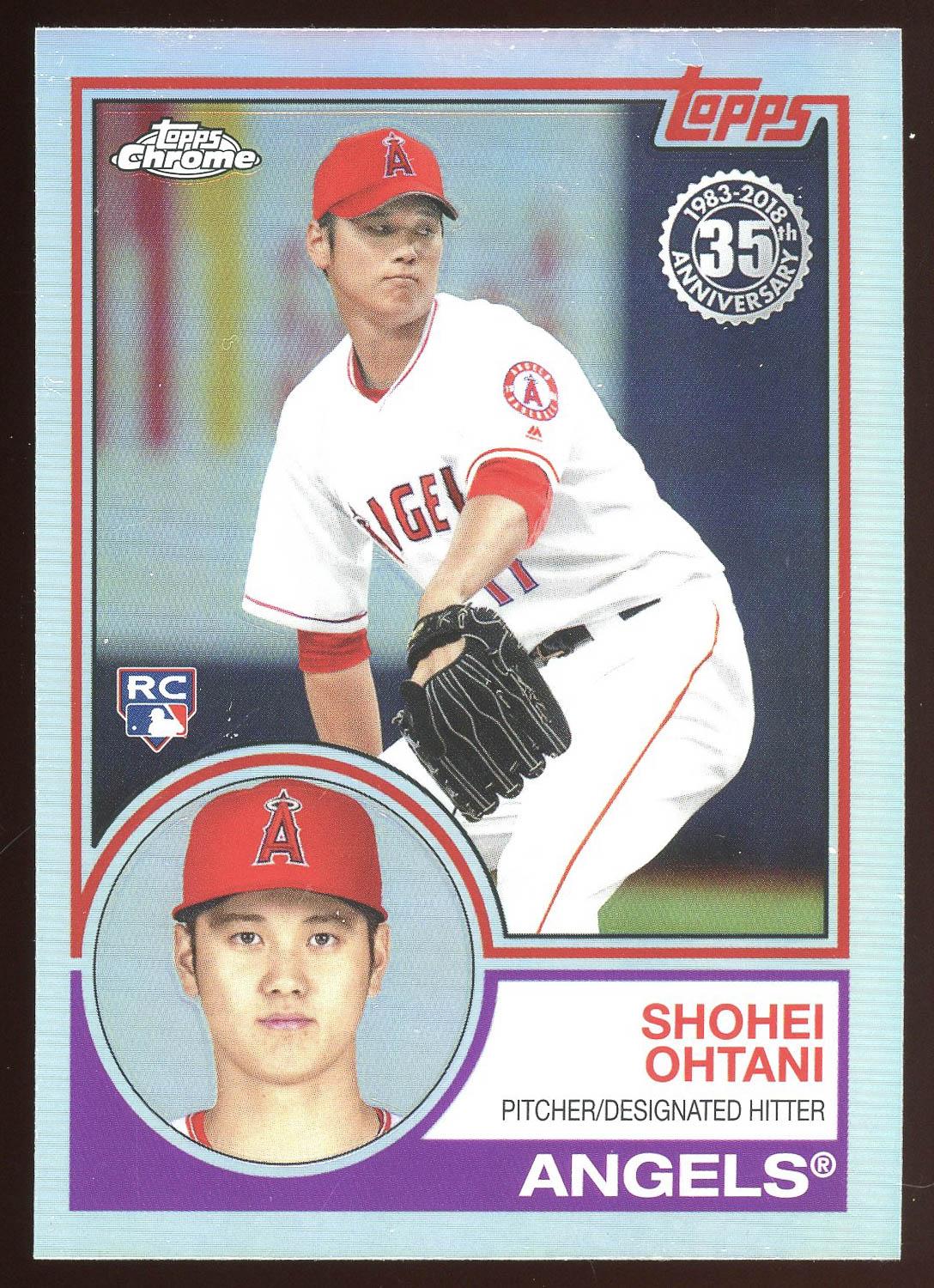 Shohei Ohtani 2018 Topps Chrome REFRACTOR 35th Anniversary Rookie Card