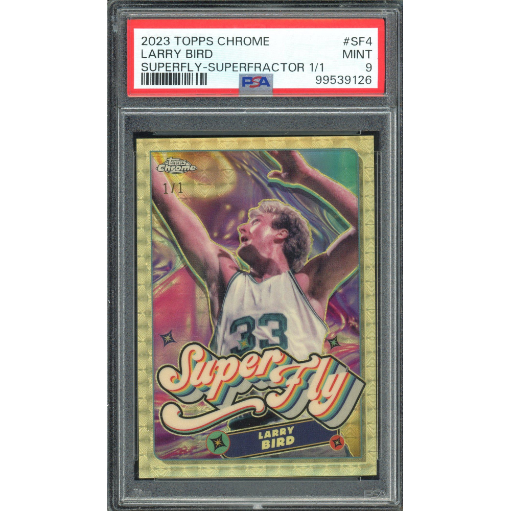 Larry Bird 2023 Topps Chrome Superfly Superfractor Card 1/1! PSA 9