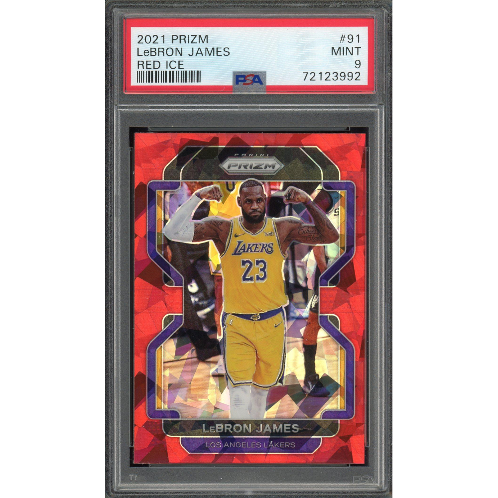 LeBron James 2021 Panini Prizm Red Ice Card #91 PSA 9 | Auction of