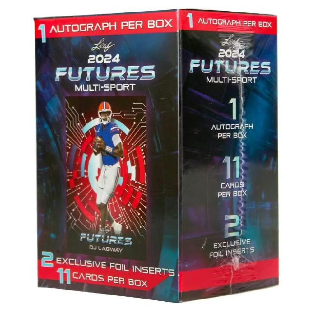 Sealed 2024 Leaf Futures Multi Sport Card Blaster Box: 1 Auto Per