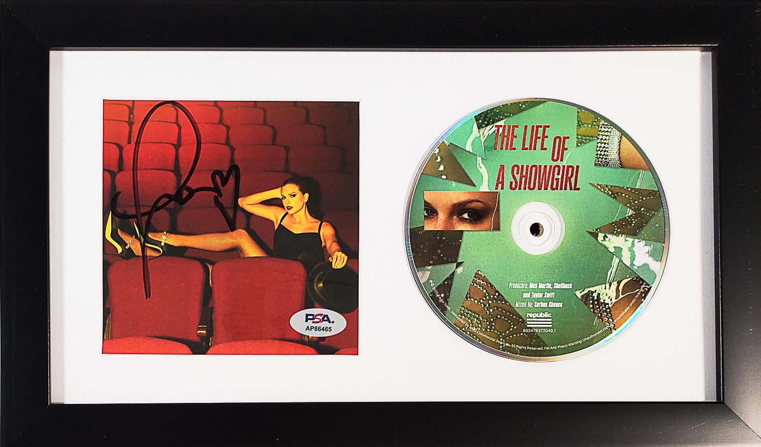 Taylor Swift Signed 'The Life Of A Showgirl' CD Insert in an 8x13
