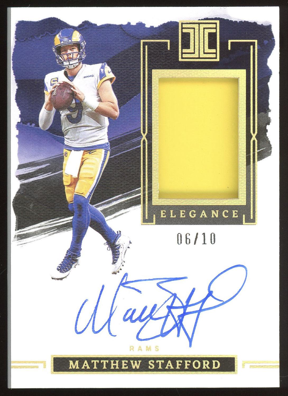 Matthew Stafford 2023 Panini Impeccable Patch Auto Card /10