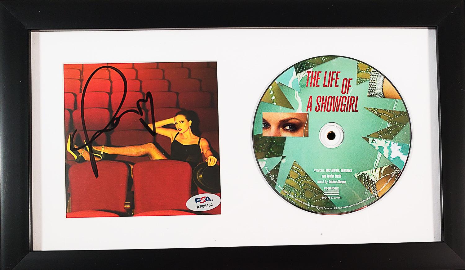 Taylor Swift Signed 'The Life Of A Showgirl' CD Insert in an 8x13