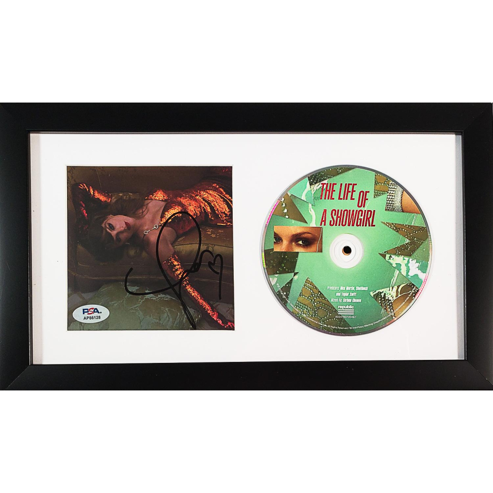 Taylor Swift Signed 'The Life Of A Showgirl' CD Insert in an 8x13