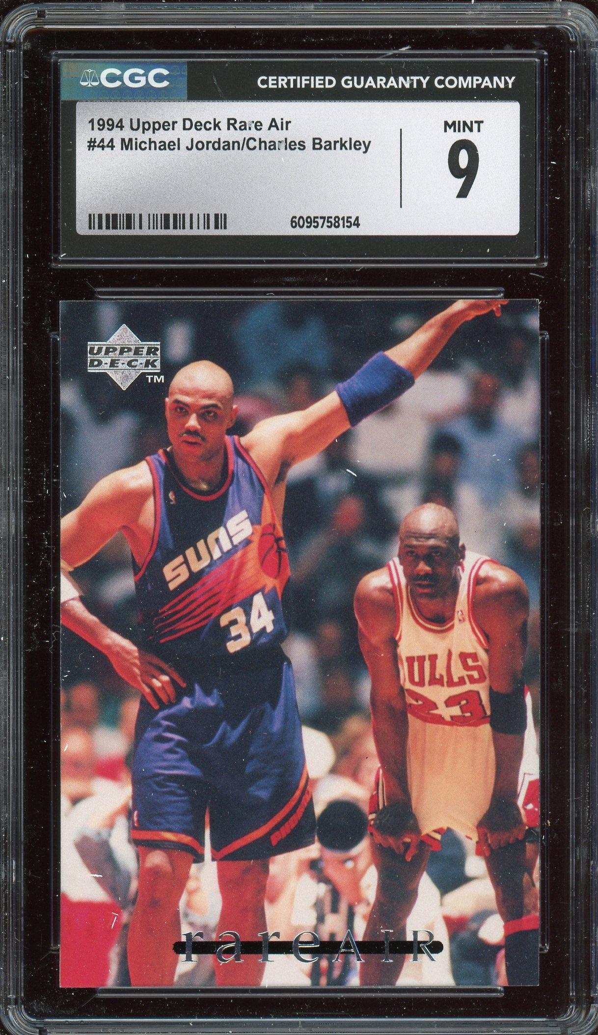 michael jordan rare air card upper deck & Charles Barkley 1994 #44 CGC 9 1994 Upper Deck Michael Jordan
