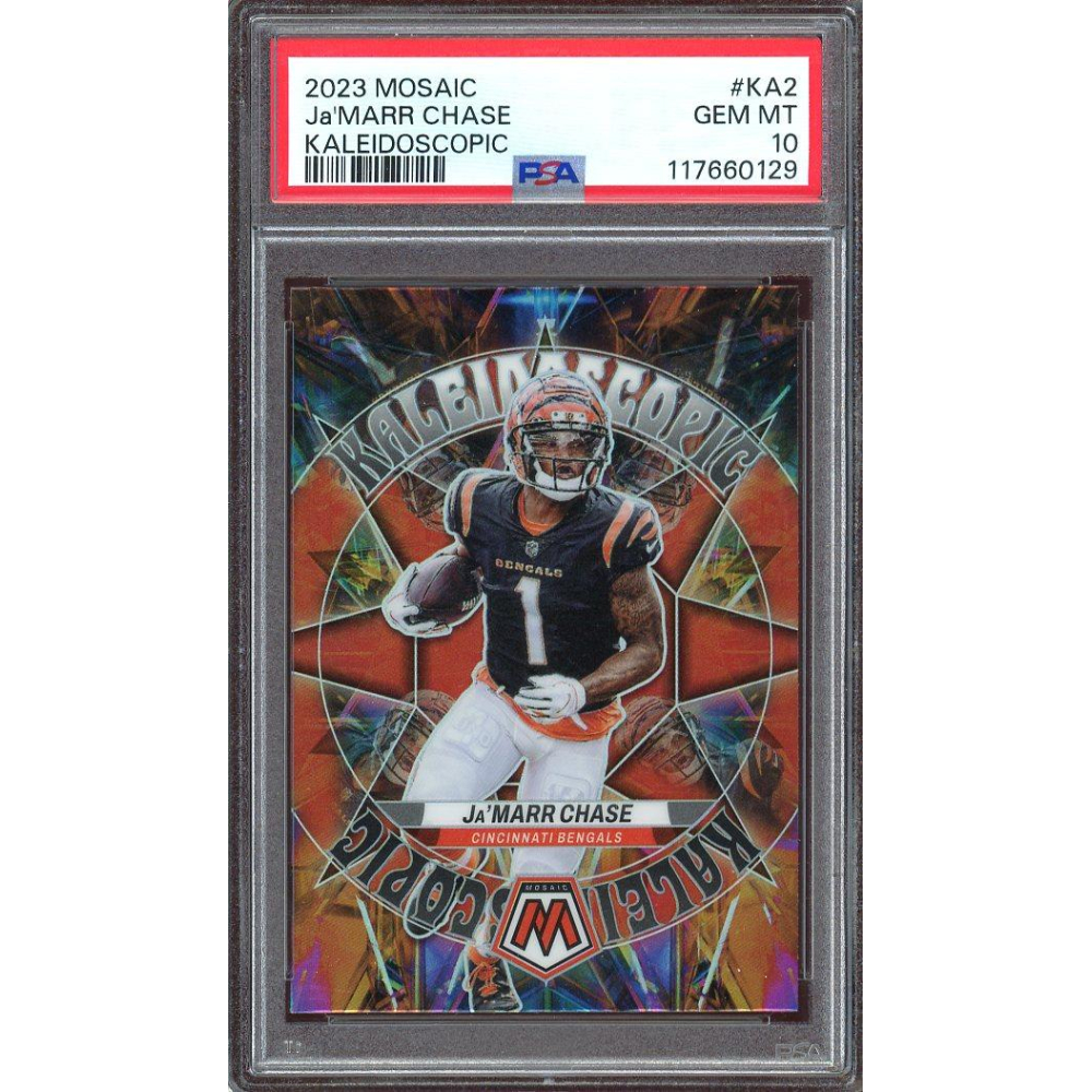 Ja'Marr Chase 2023 Mosaic Kaleidoscopic Card PSA Gem Mint 10