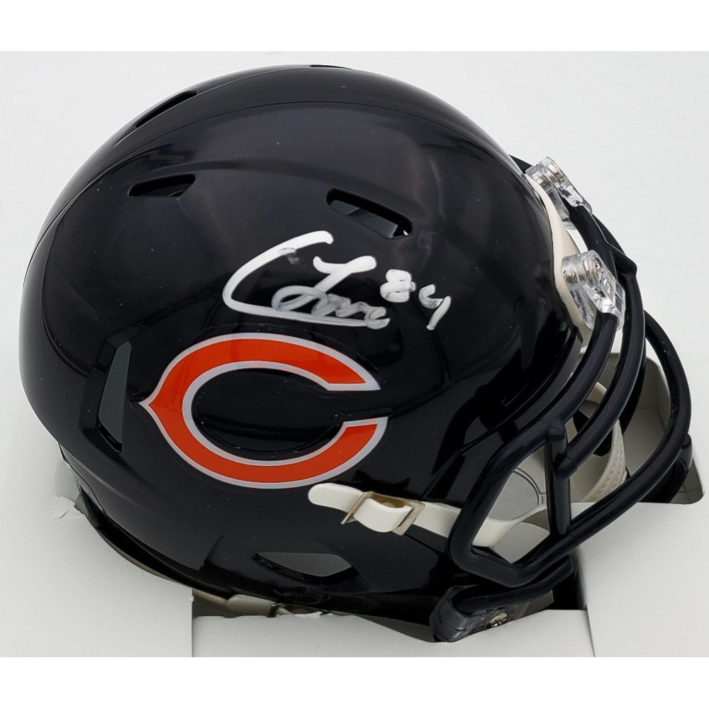 Colston Loveland Signed Chicago Bears Speed Mini Helmet (Beckett