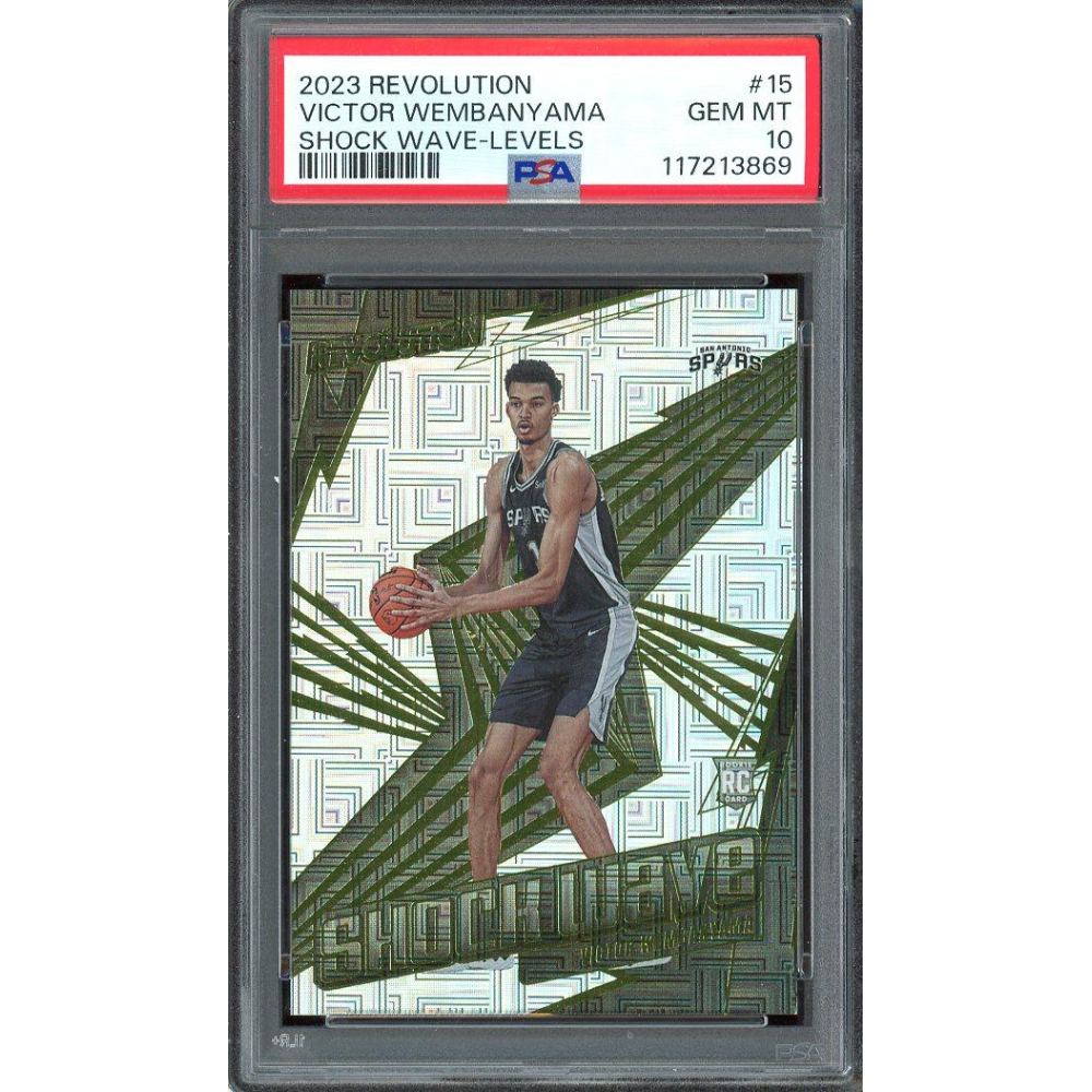 Victor Wembanyama 2023 Revolution Shock Wave Levels Rookie Card