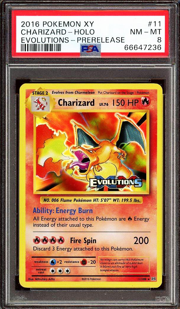 charizard pokemon card 2016 holo 11/108 XY Evolutions - Preserved in a tamper POKEMON Charizard-Reverse Foil 2016 Pokemon